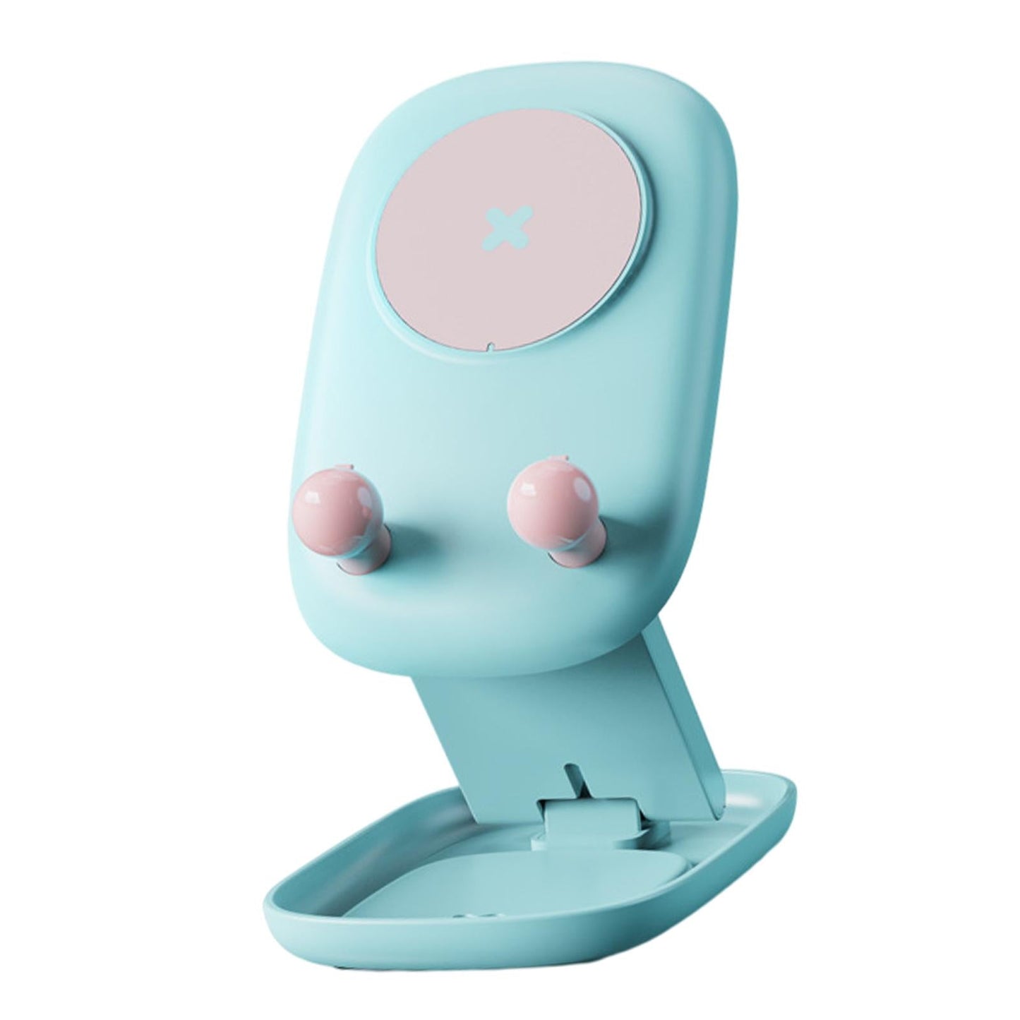 Mobile Phone Holder Desk Cellphone Stand Universal Travel Adjustable Plastic Blue