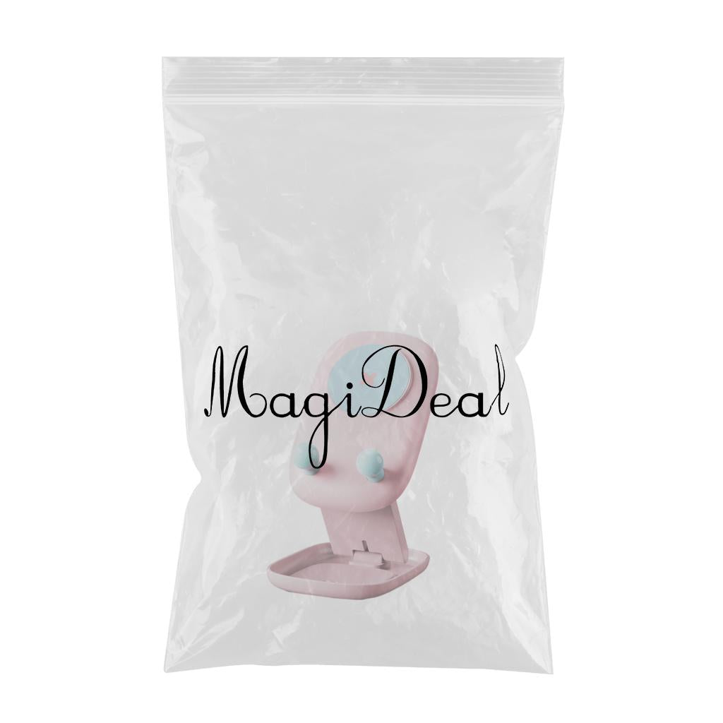 Mobile Phone Holder Desk Cellphone Stand Universal Travel Adjustable Plastic Pink