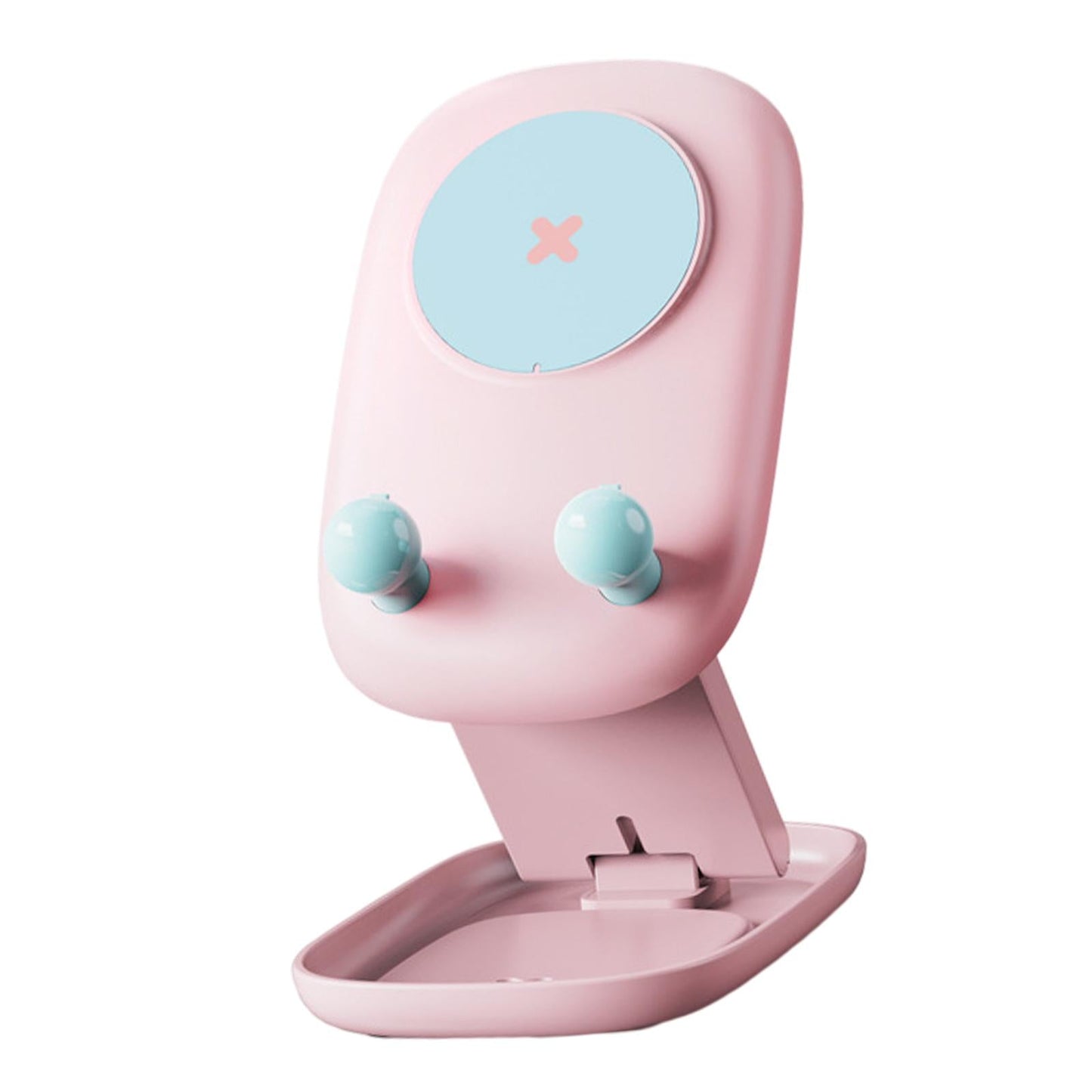 Mobile Phone Holder Desk Cellphone Stand Universal Travel Adjustable Plastic Pink