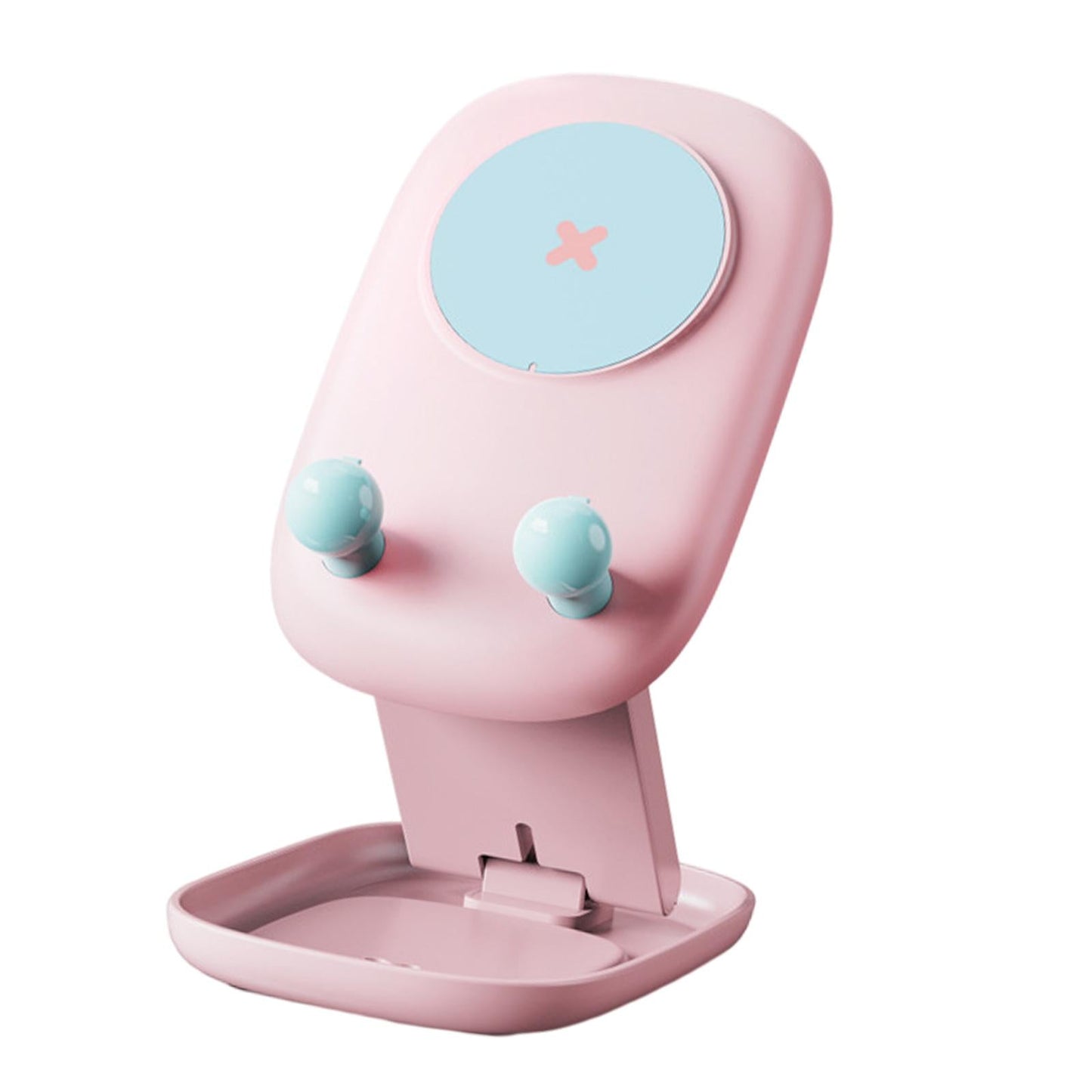 Mobile Phone Holder Desk Cellphone Stand Universal Travel Adjustable Plastic Pink