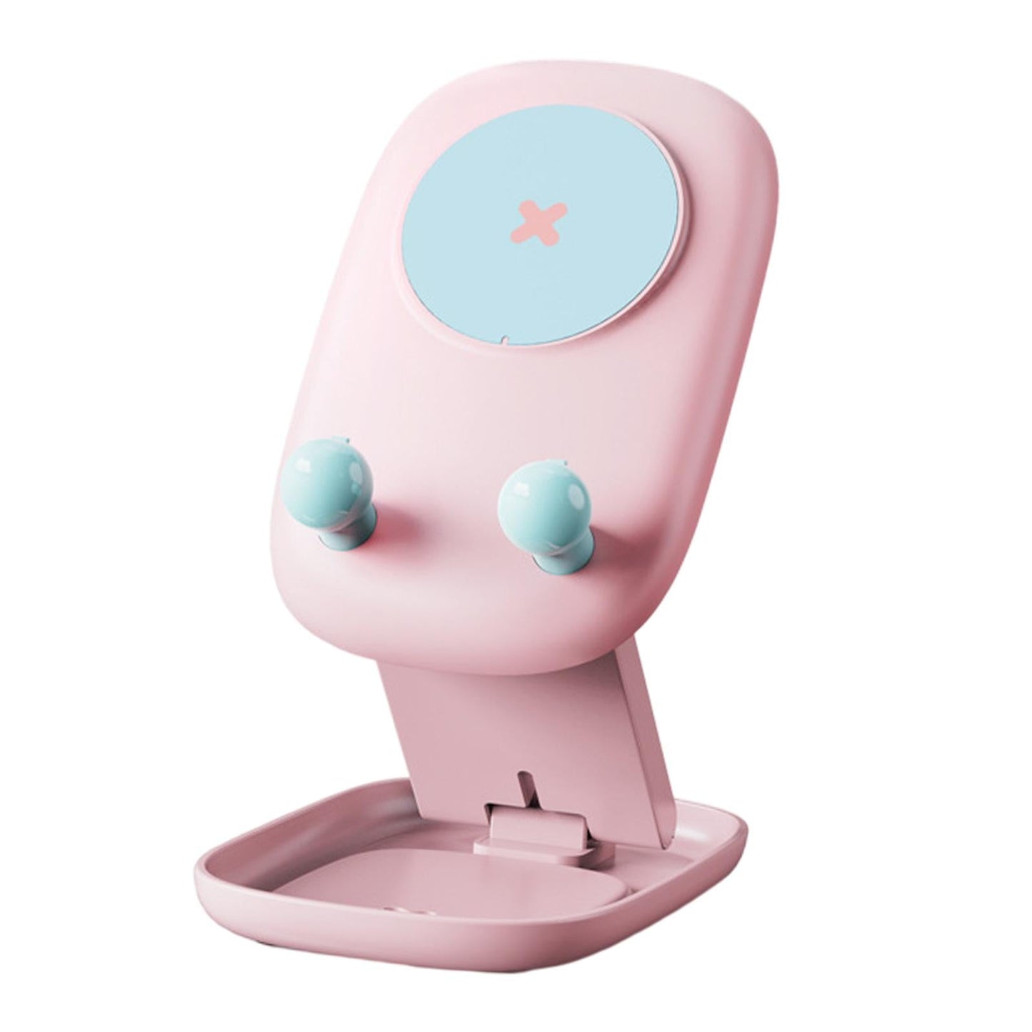 Mobile Phone Holder Desk Cellphone Stand Universal Travel Adjustable Plastic Pink