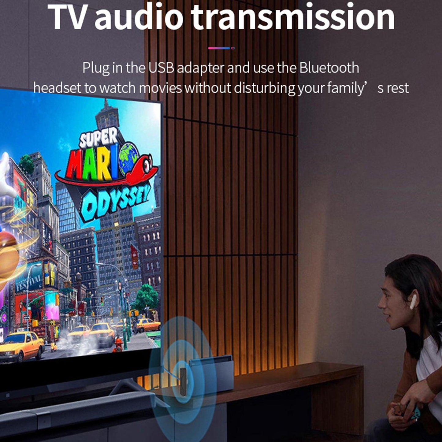 Bluetooth Adapter Type-C Low Latency BT 5.0 for NS Switch Speakers Headphone