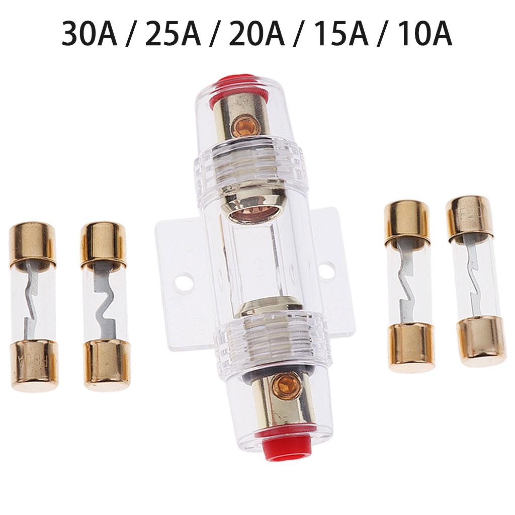 Agu Fuse Holder with 4 Amp Fuse for Automotive Car Audio Power Protect 30A