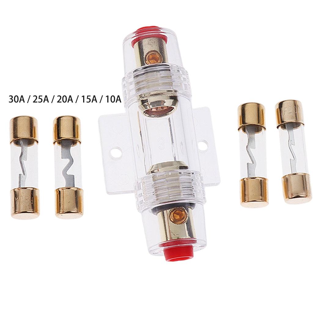 Agu Fuse Holder with 4 Amp Fuse for Automotive Car Audio Power Protect 30A