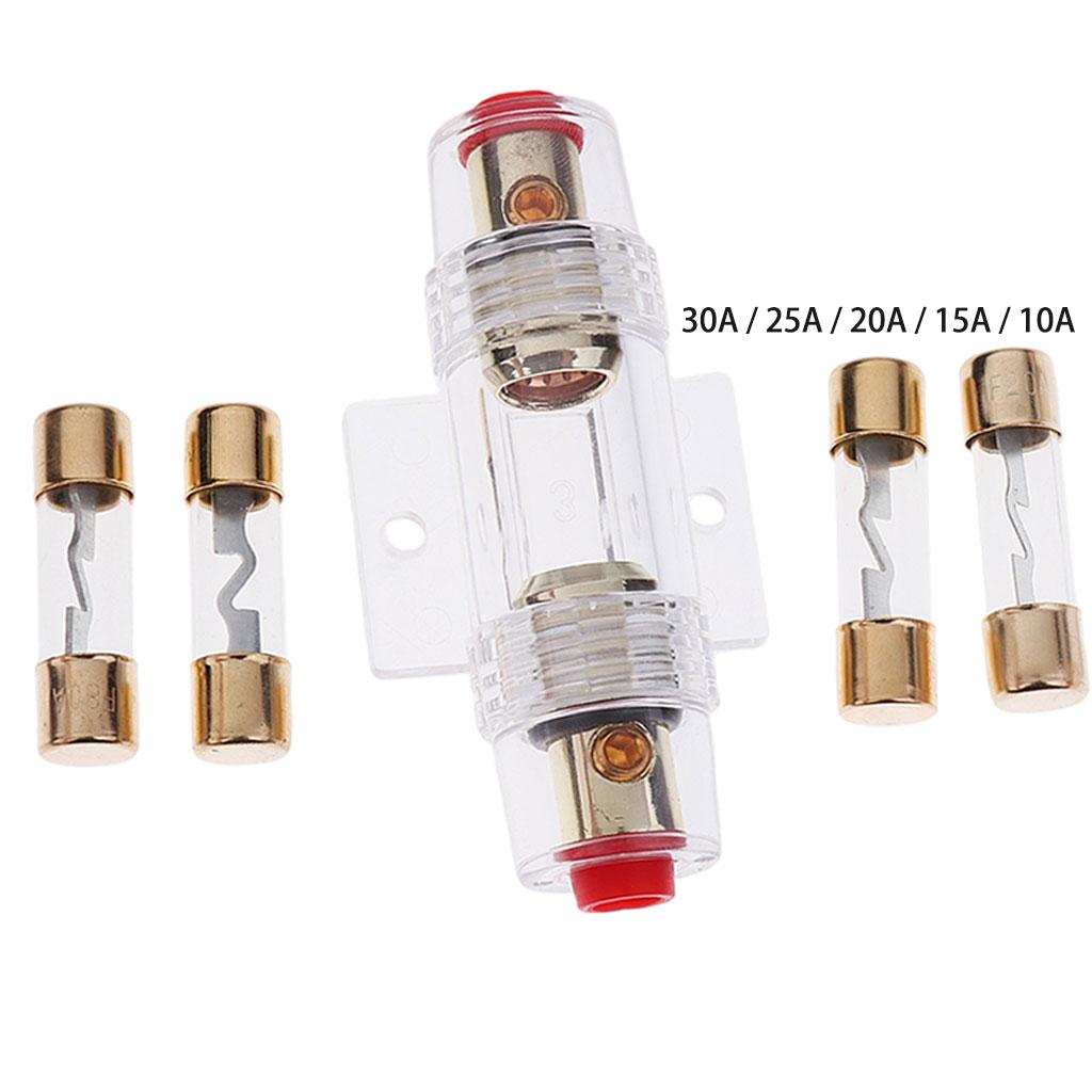 Agu Fuse Holder with 4 Amp Fuse for Automotive Car Audio Power Protect 30A