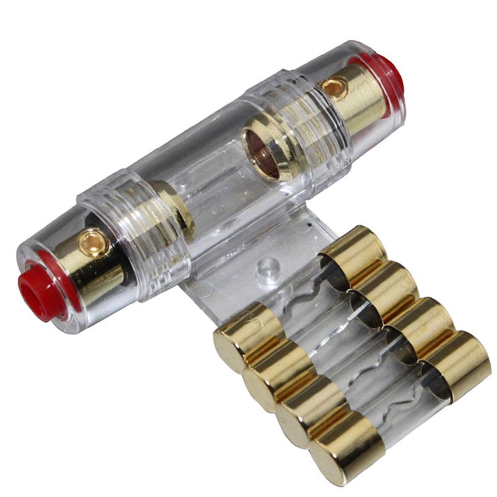 Agu Fuse Holder with 4 Amp Fuse for Automotive Car Audio Power Protect 15A