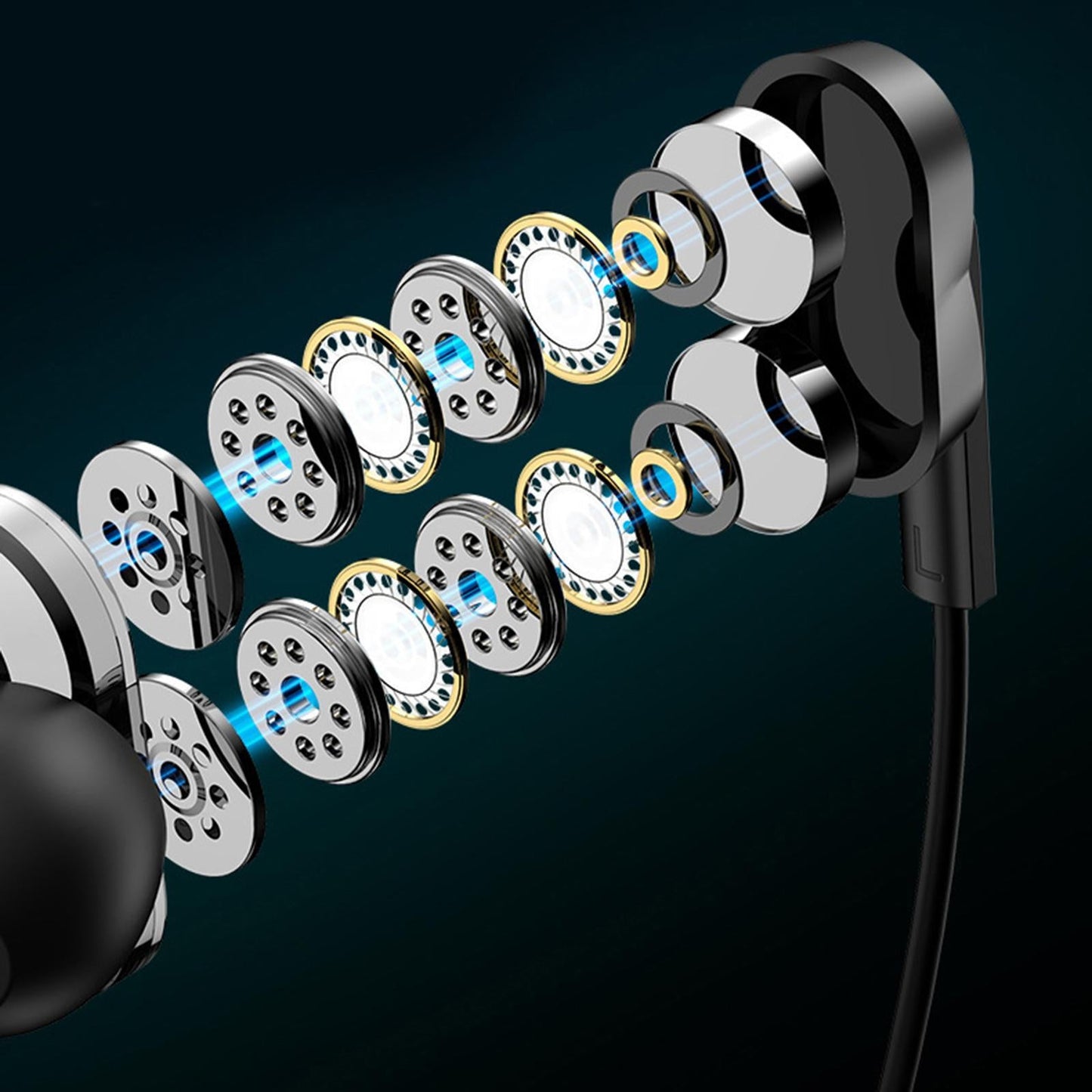 Sport Wired Earbuds Headphones In-Ear 3.5mm for Workout Stylish Red