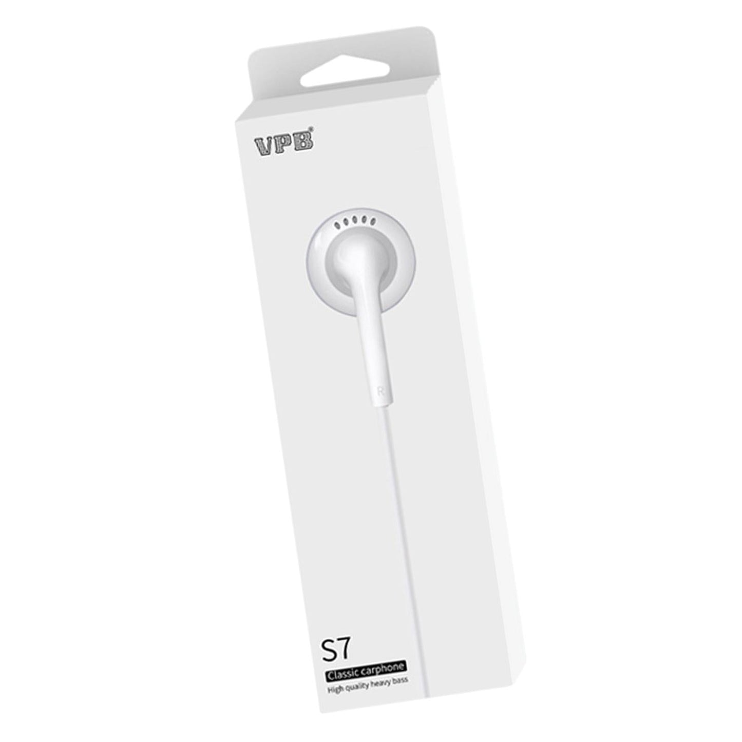 Universal S7 3.5mm Wired In-Ear Earphone for Phones PC laptop Boxed White