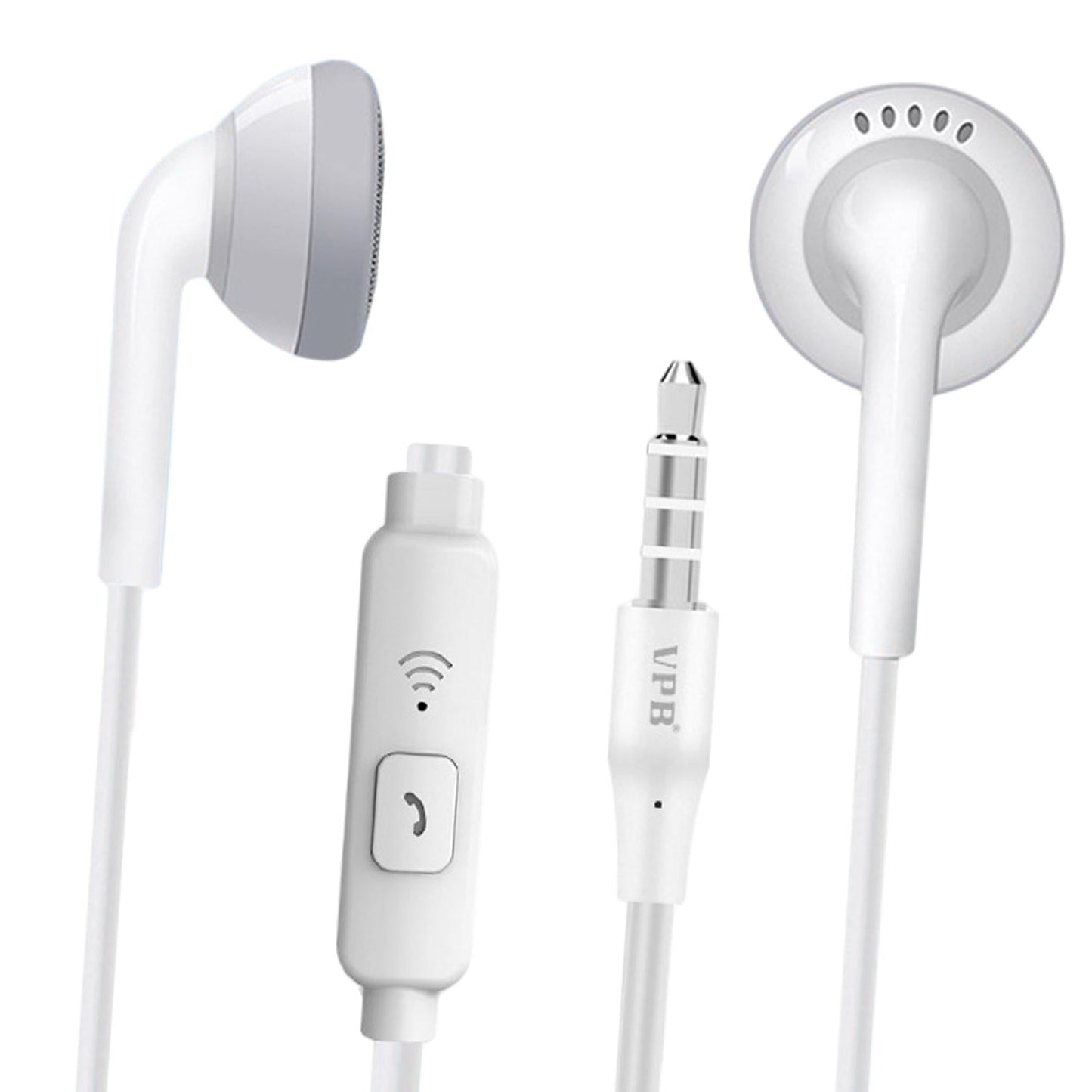 Universal S7 3.5mm Wired In-Ear Earphone for Phones PC laptop Bagged White