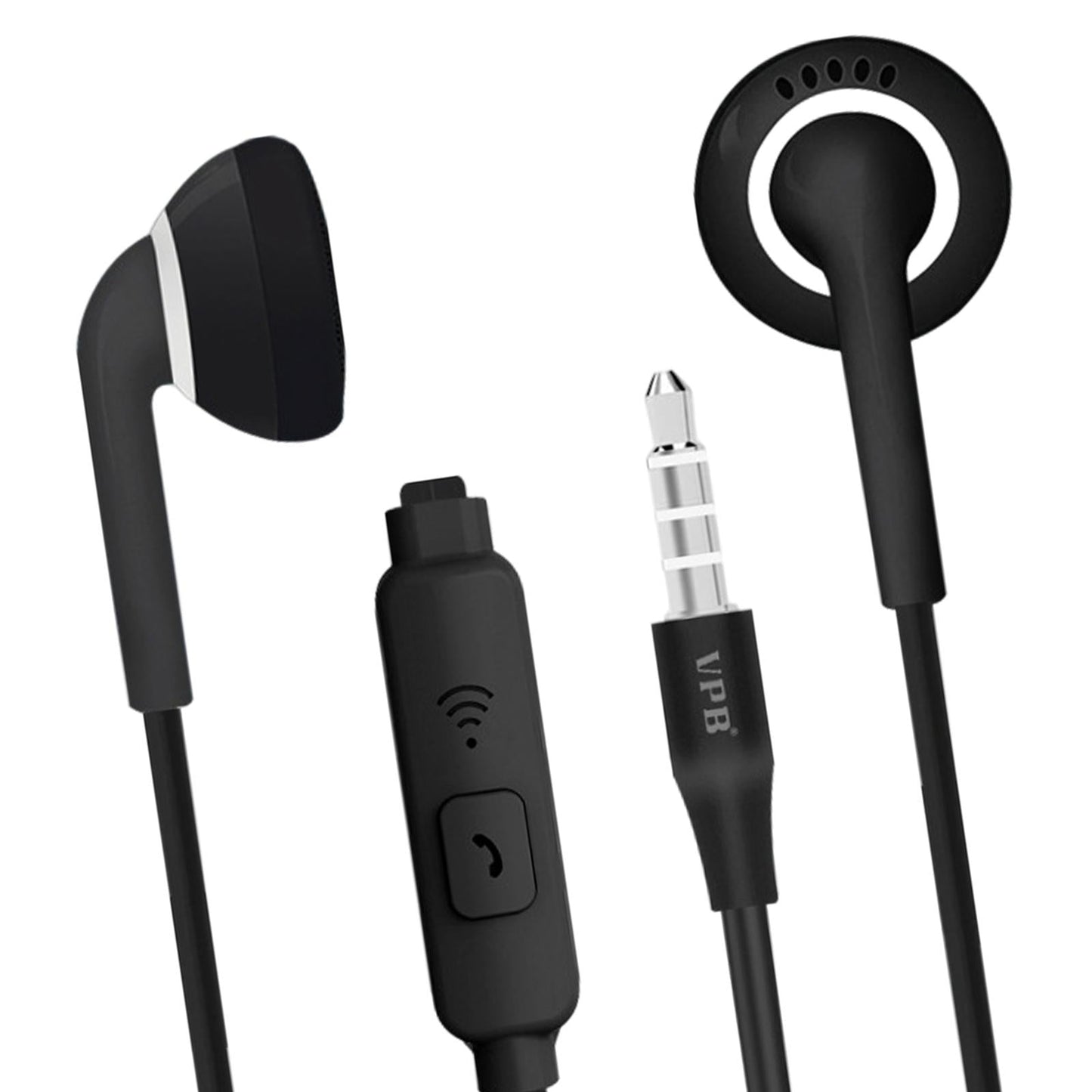Universal S7 3.5mm Wired In-Ear Earphone for Phones PC laptop Bagged Black