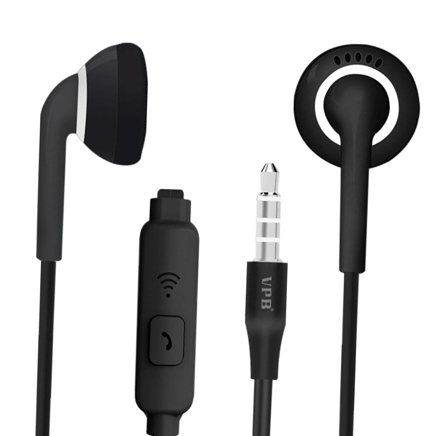 Universal S7 3.5mm Wired In-Ear Earphone for Phones PC laptop Bagged Black