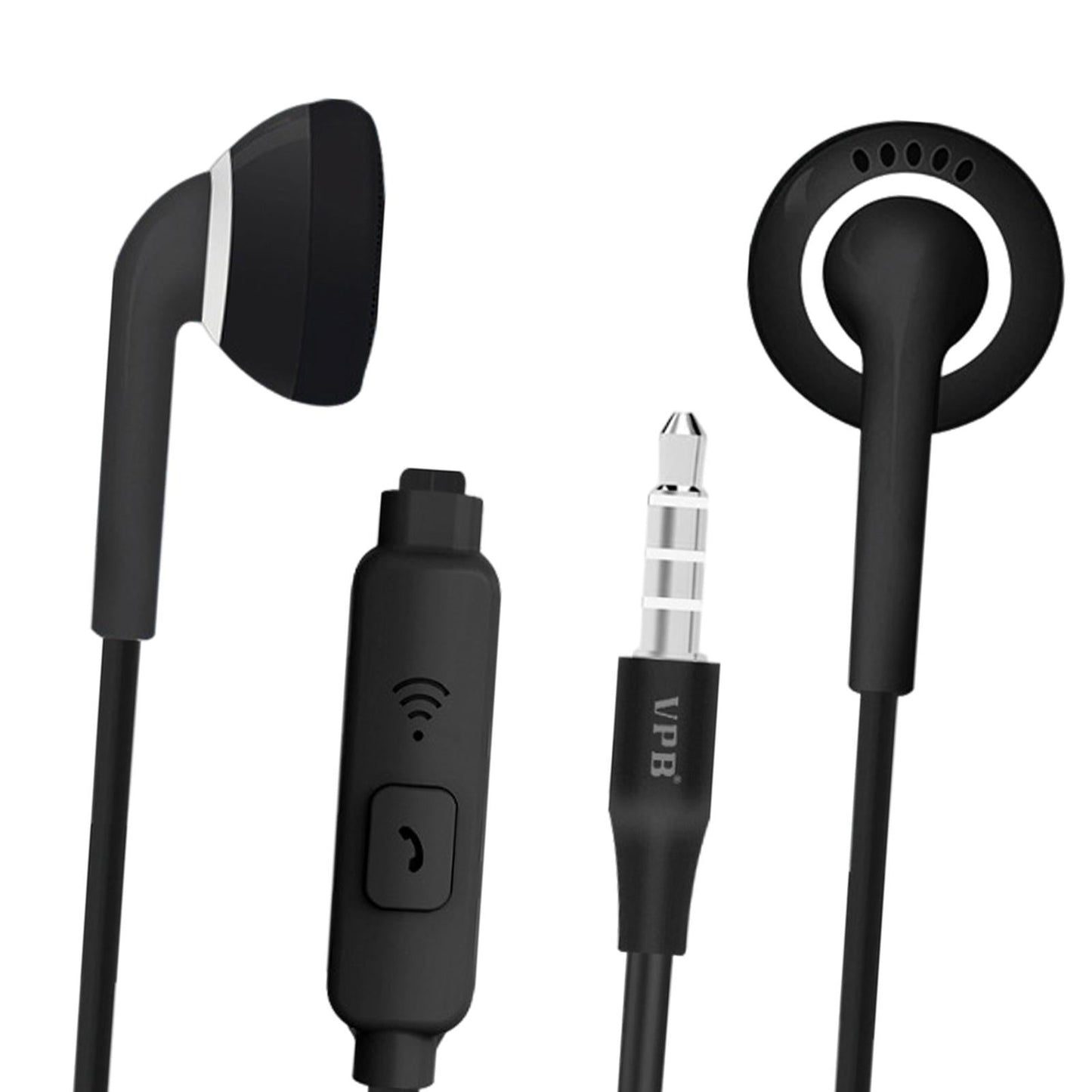 Universal S7 3.5mm Wired In-Ear Earphone for Phones PC laptop Bagged Black