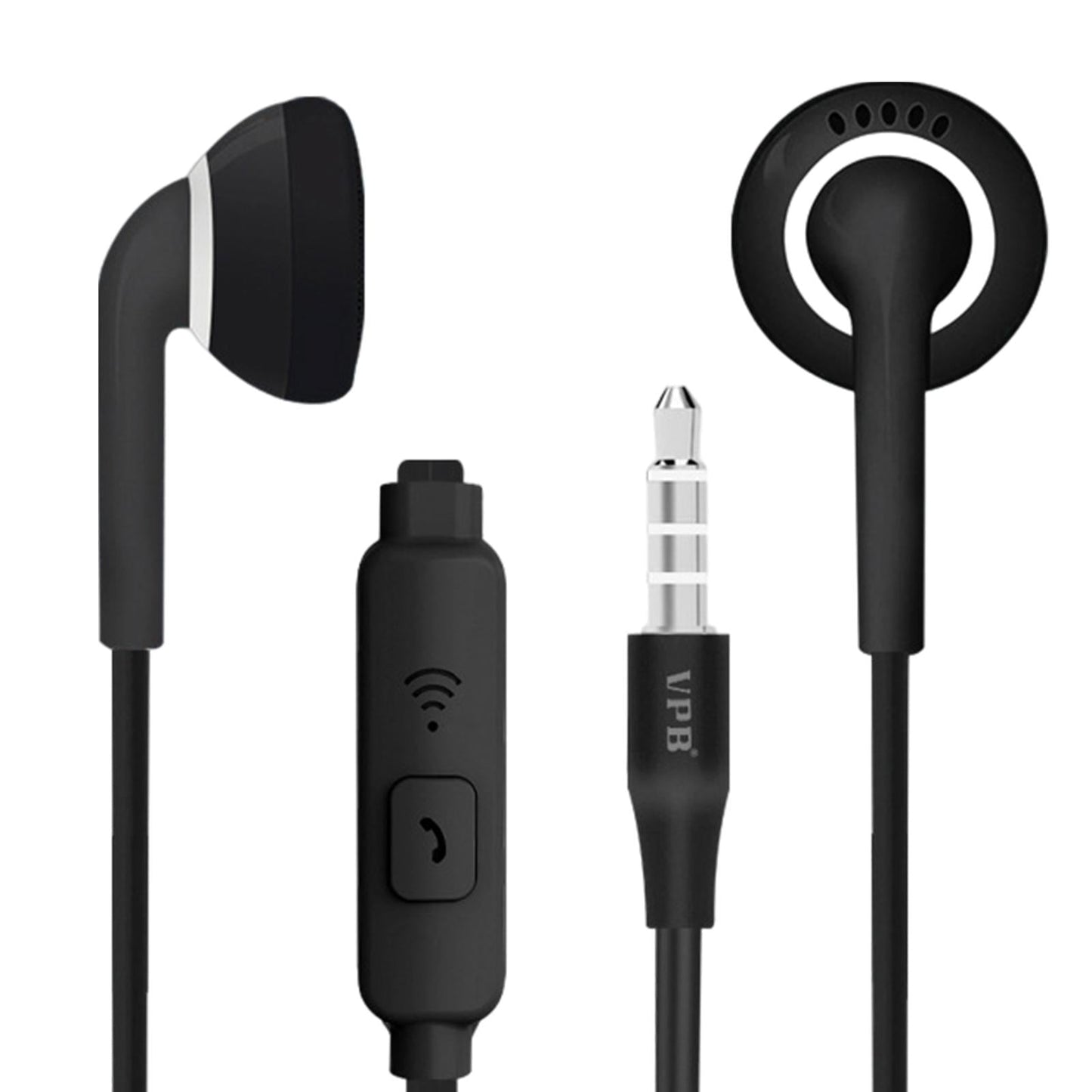 Universal S7 3.5mm Wired In-Ear Earphone for Phones PC laptop Bagged Black