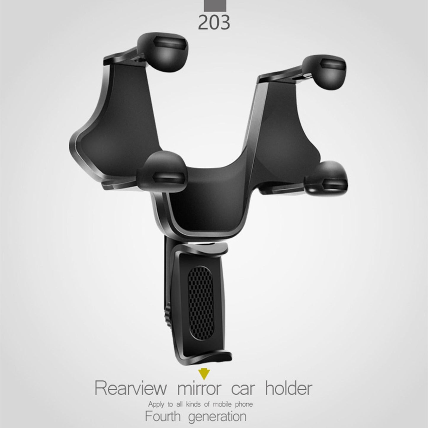 Rearview Mirror Car Phone Mount Grip Clip 360 Rotation Widely Use Stable