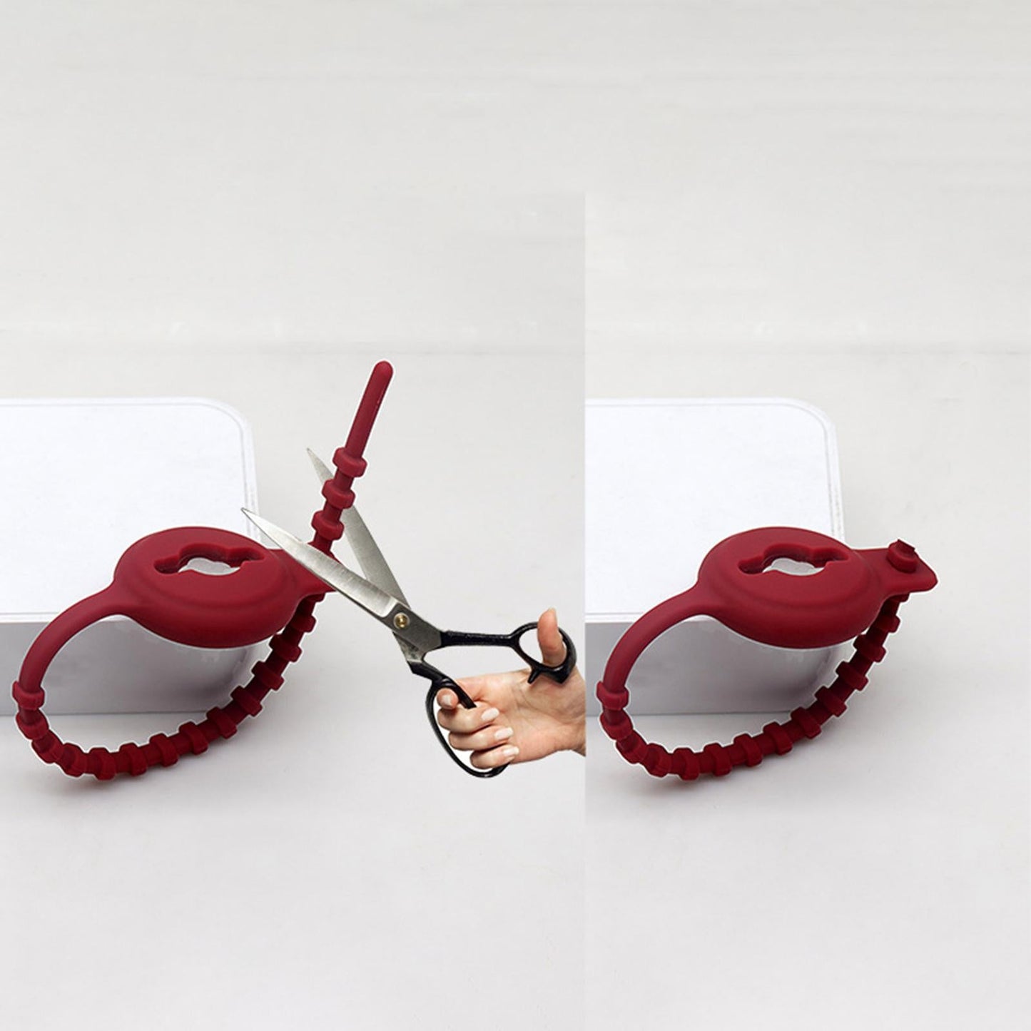 Air Tag Protective Holder Location Tracker Easy Carry Red