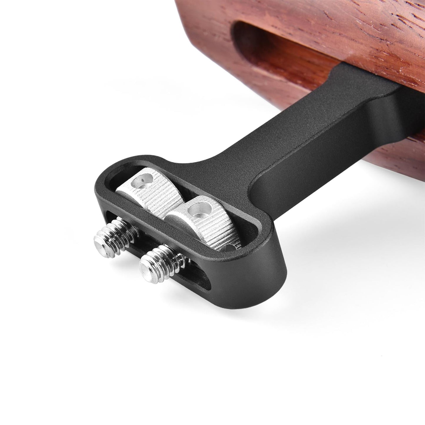 Side Wooden Handle Grip Built-In Wrench Cold Shoe Groove for Digital Camera