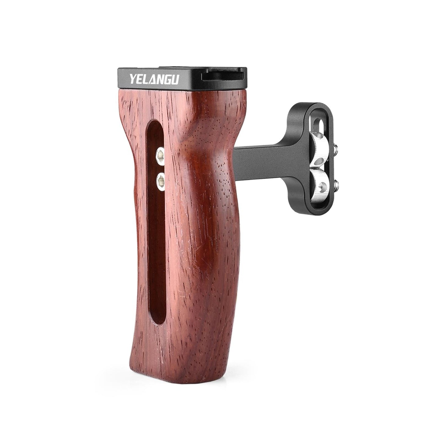 Side Wooden Handle Grip Built-In Wrench Cold Shoe Groove for Digital Camera
