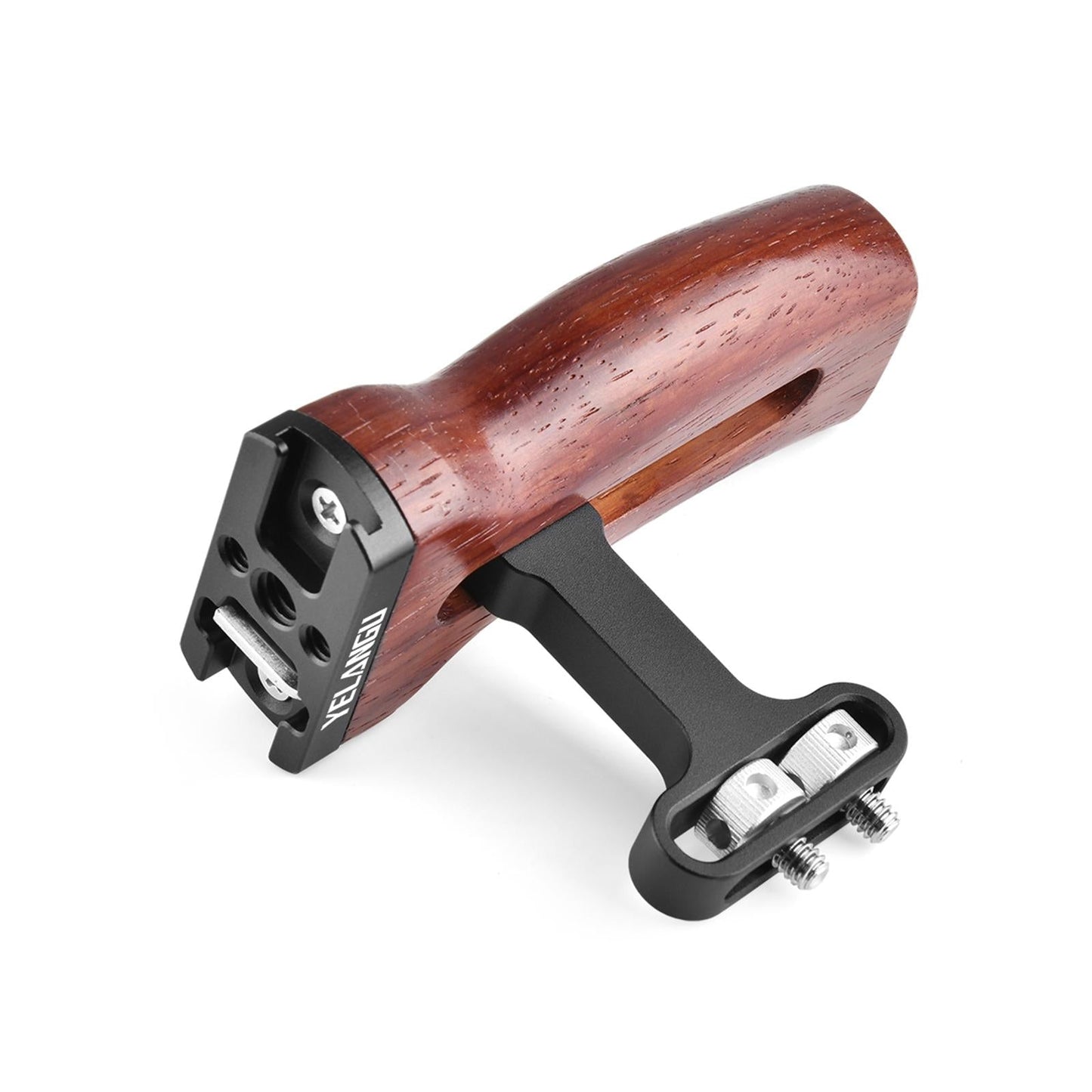 Side Wooden Handle Grip Built-In Wrench Cold Shoe Groove for Digital Camera