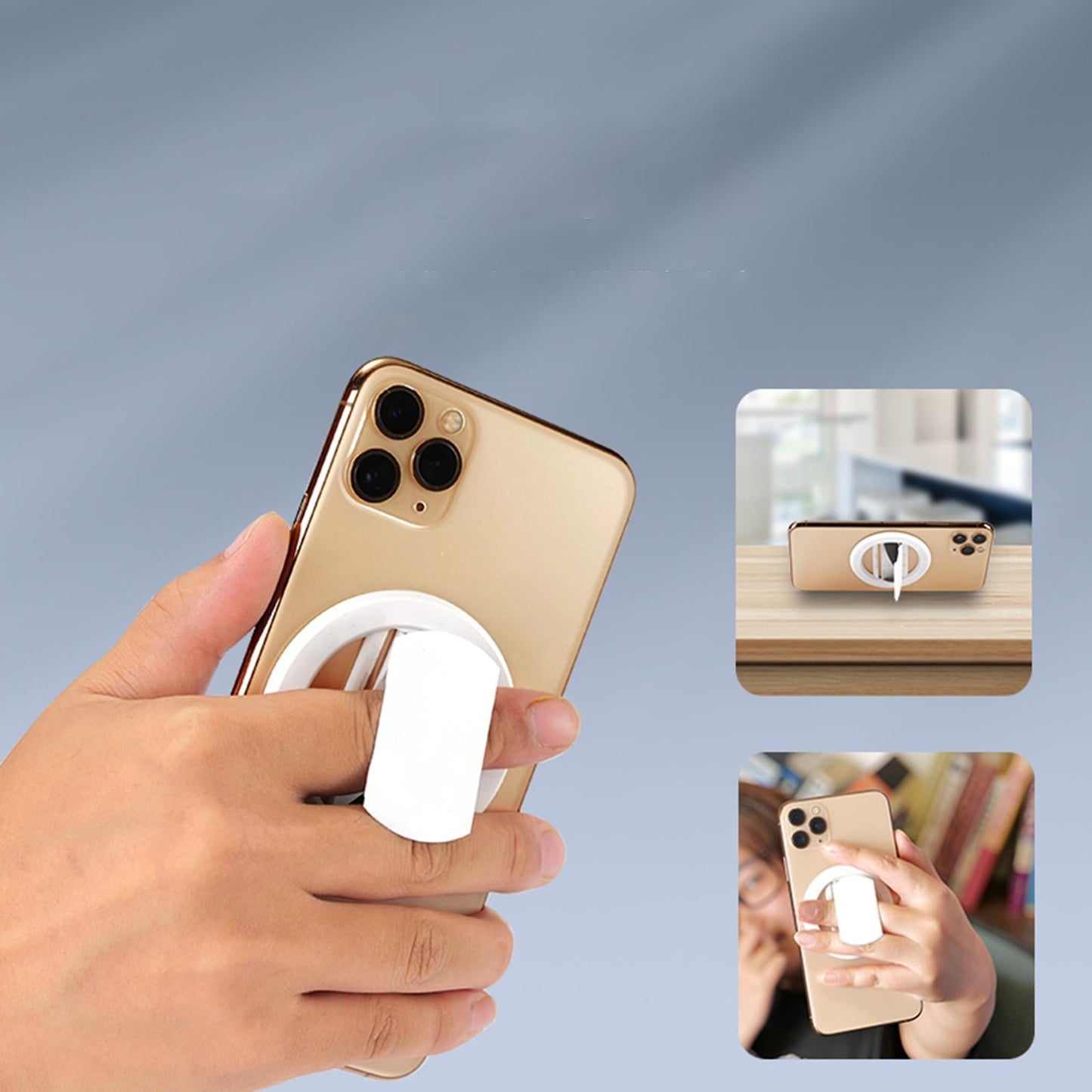 Upgraded Clip Magnetic Phone Holder Strong N52 Magnets Square for Car Vent Black