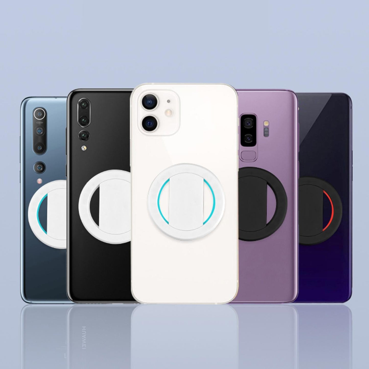 Upgraded Clip Magnetic Phone Holder Strong N52 Magnets Square for Car Vent Black Red