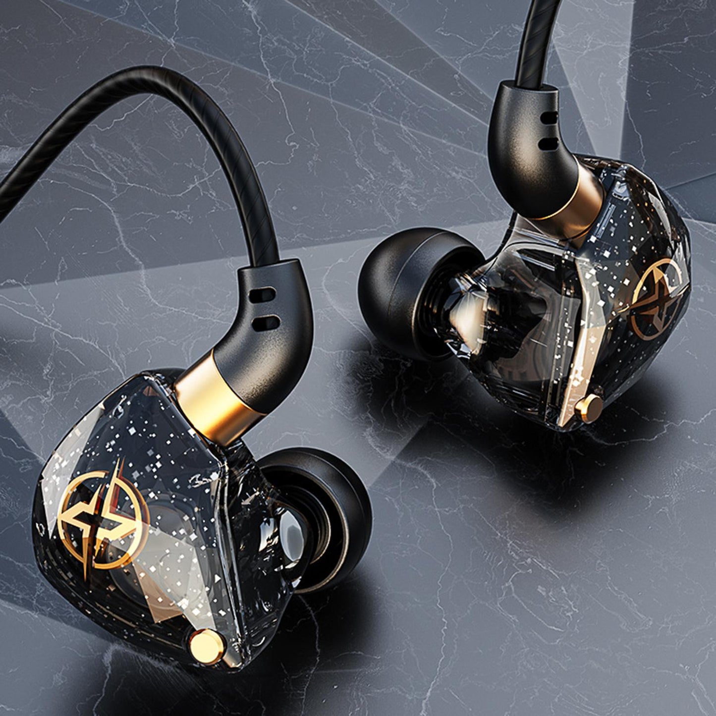 x6 Wired Headphone Wrap In-Ear 360 Deep Bass 3.5mm for Gaming Sports Pink