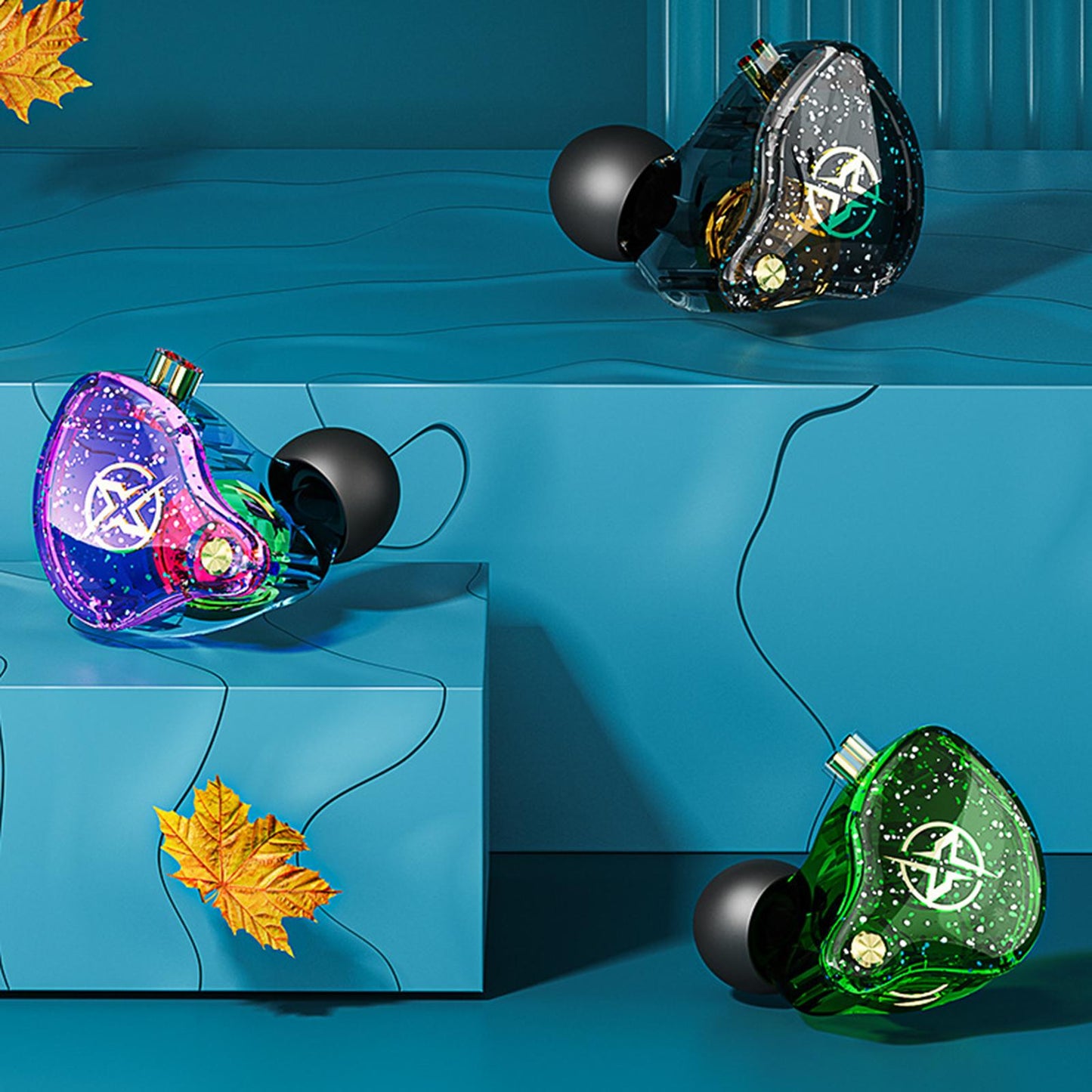 Wired Earbuds Headphones In-Ear 3.5mm Removable Cable Stylish Colorful