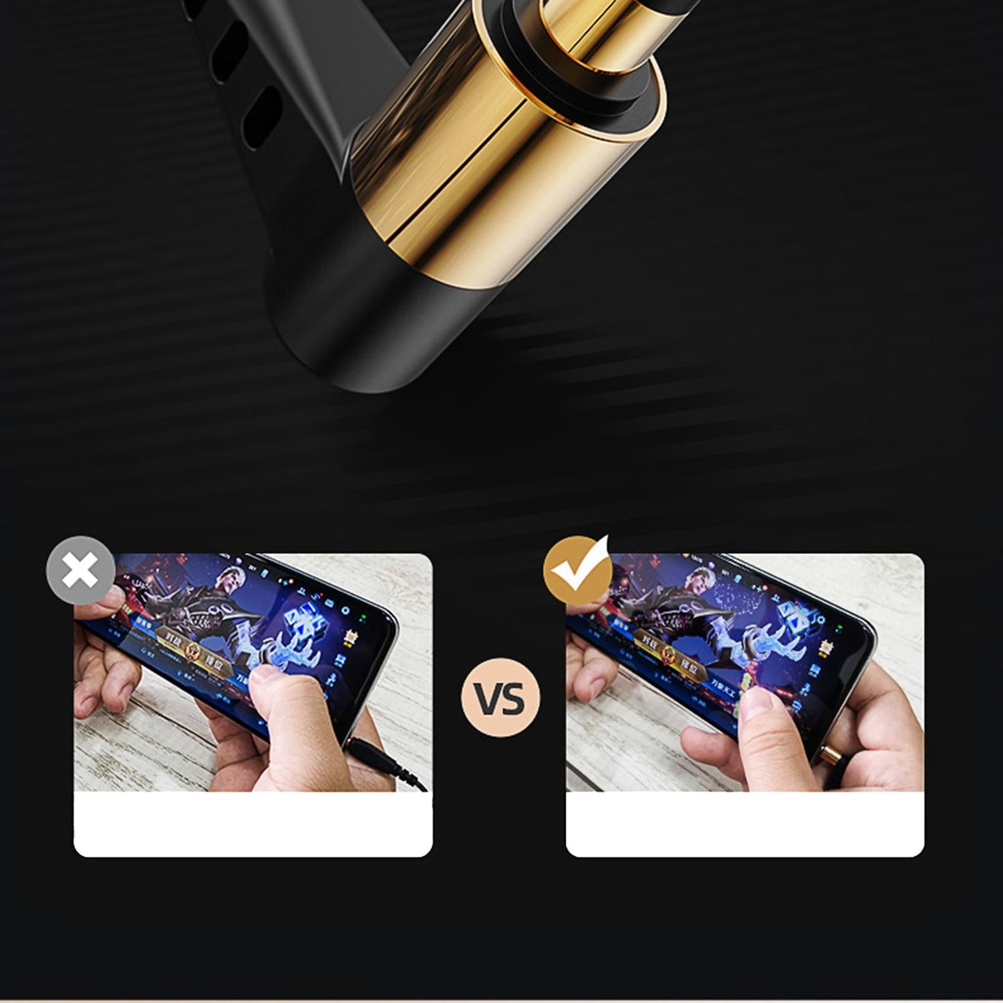 Gaming Wired Earphone in Ear 1.2M Extended Subwoofer for Game Sport black