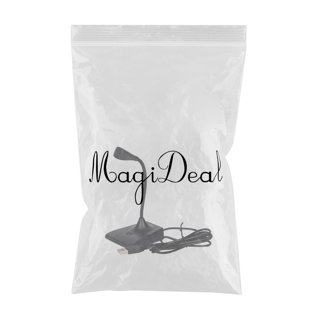 USB Computer Microphone Plug and Play Adjustable Gooseneck for PC Gaming