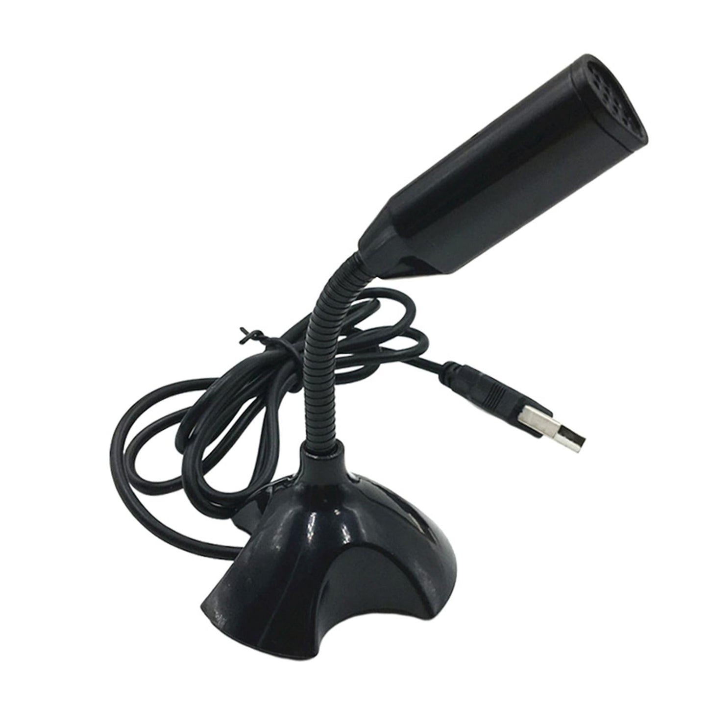 USB Desktop Microphone 360 Degree Pick up Omnidirectional for Studio Speech Black