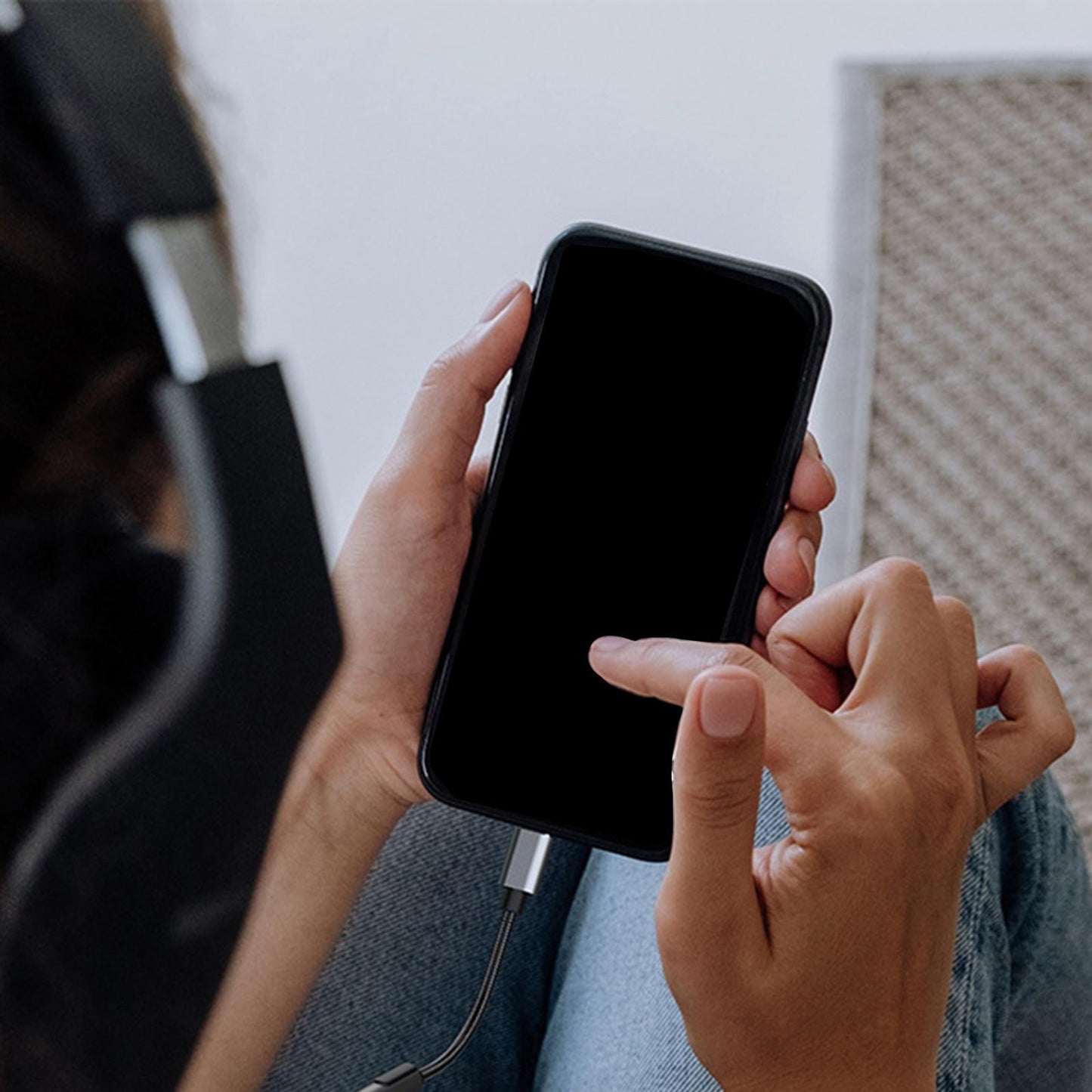 USB C to 3.5mm AUX Jack Headphone Audio Cable Audio Converter Cable for PC Black