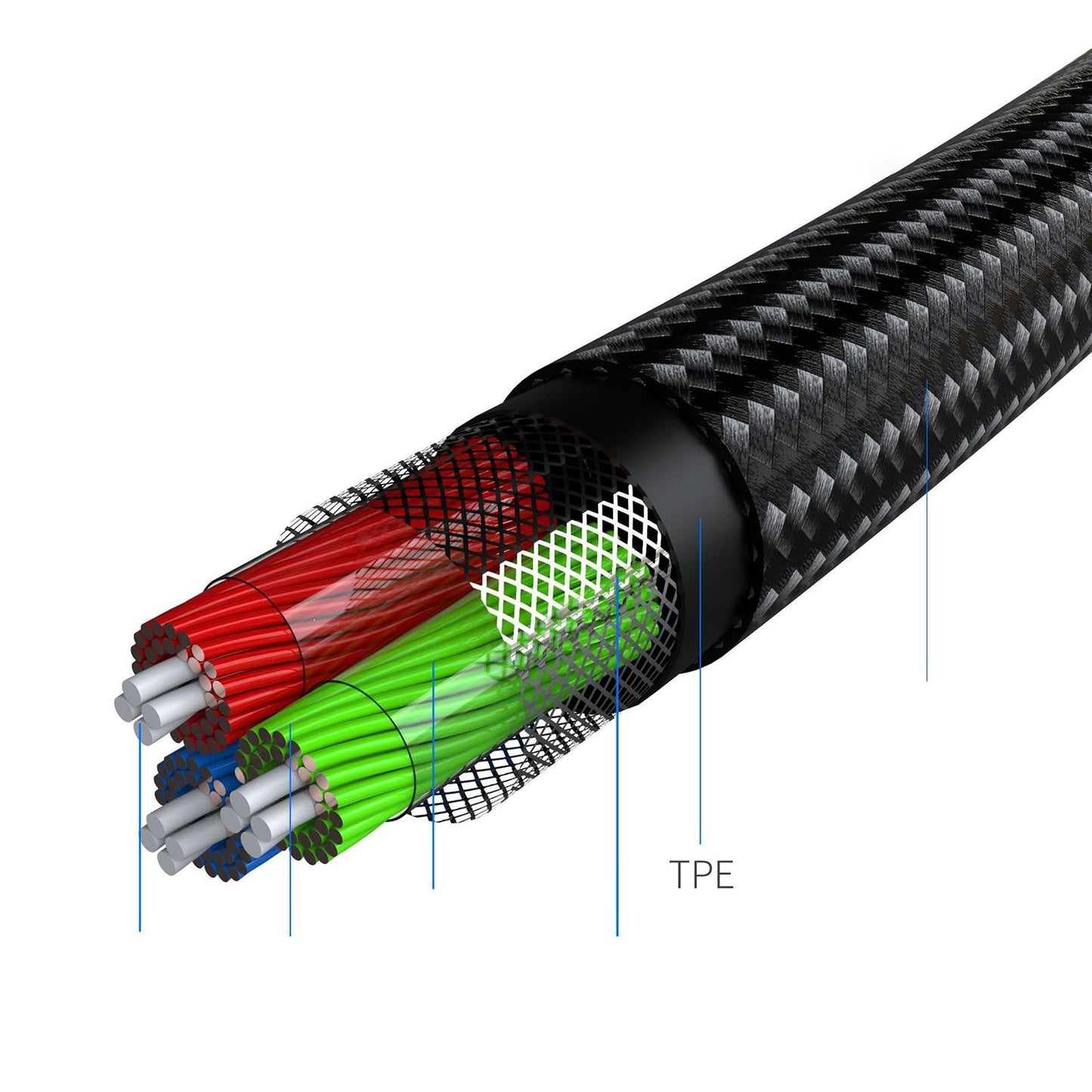 USB C to 3.5mm AUX Jack Headphone Audio Cable Audio Converter Cable for PC Black