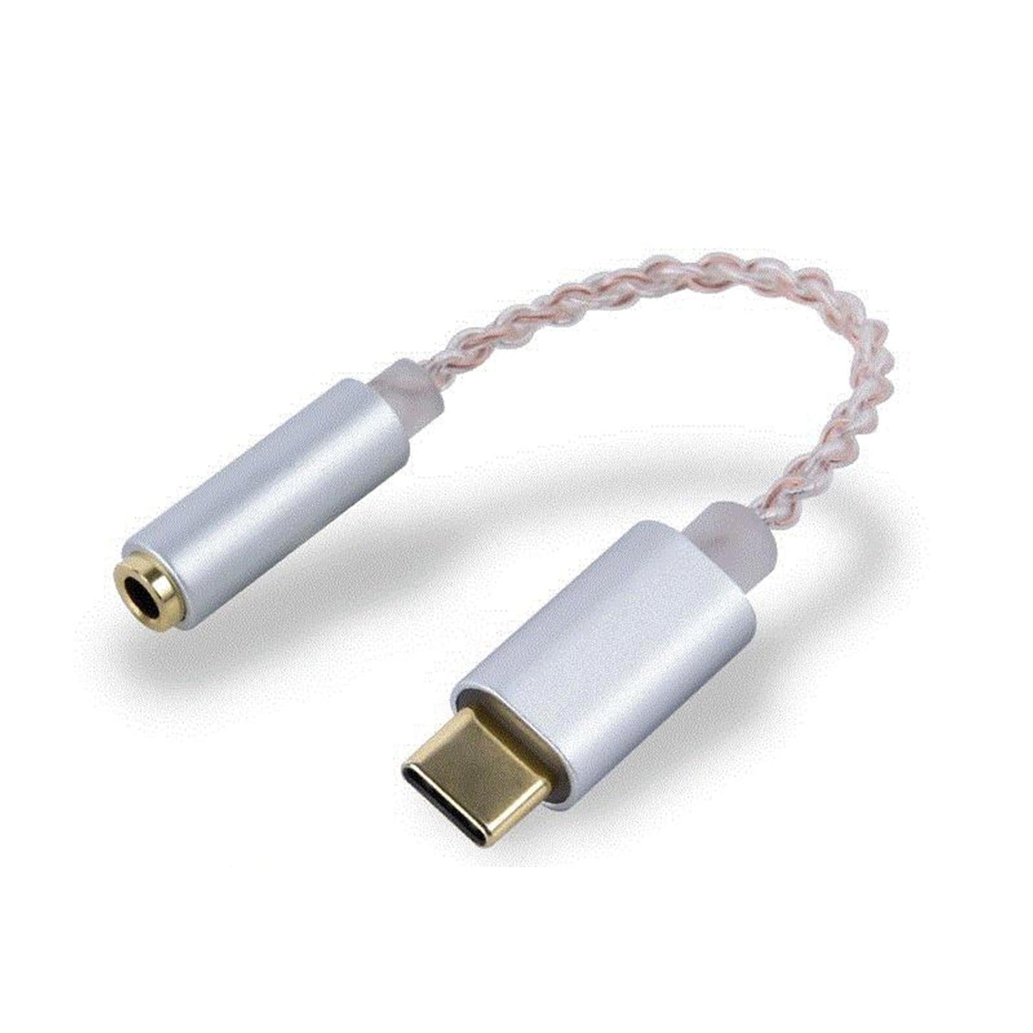 USB C to 3.5mm Audio Adapter Headphone Jack Cable Adapter for Phones Silver
