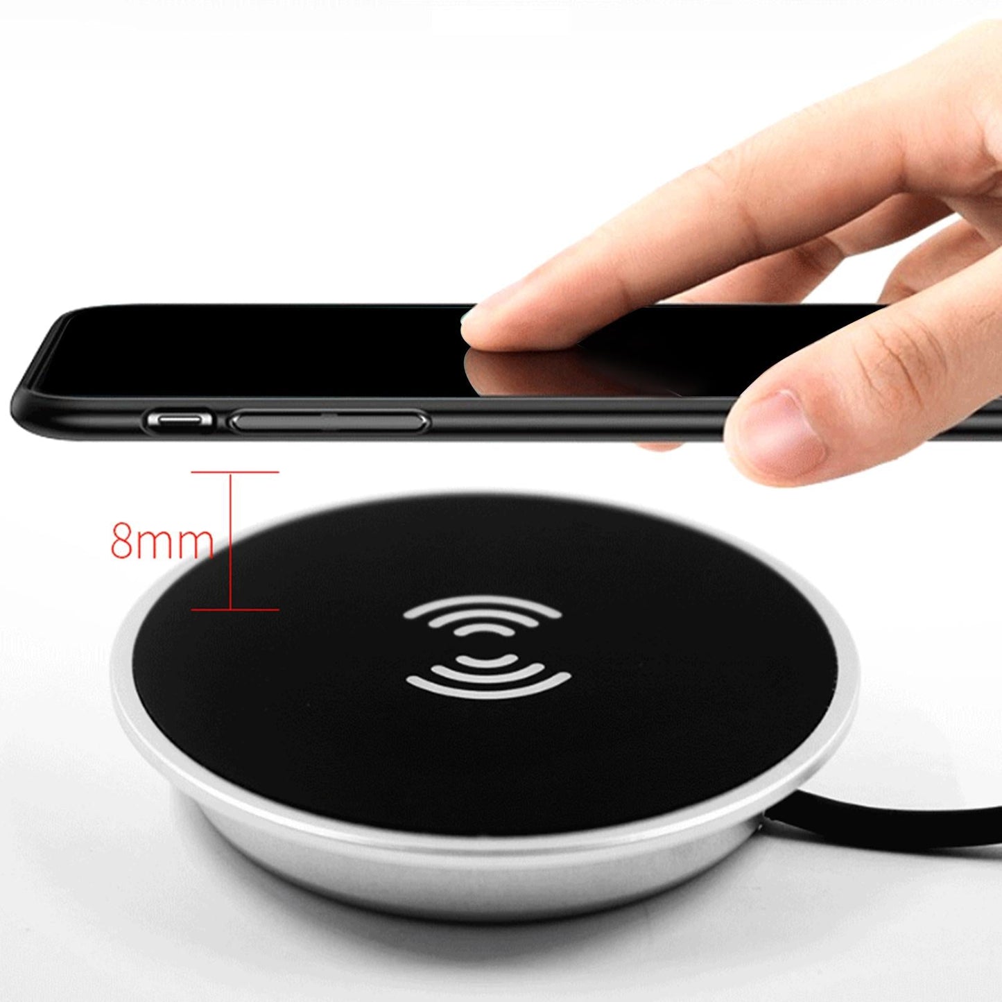 Desktop Wireless Charger Station Qi-Certified Hidden Quick Charge for Tables