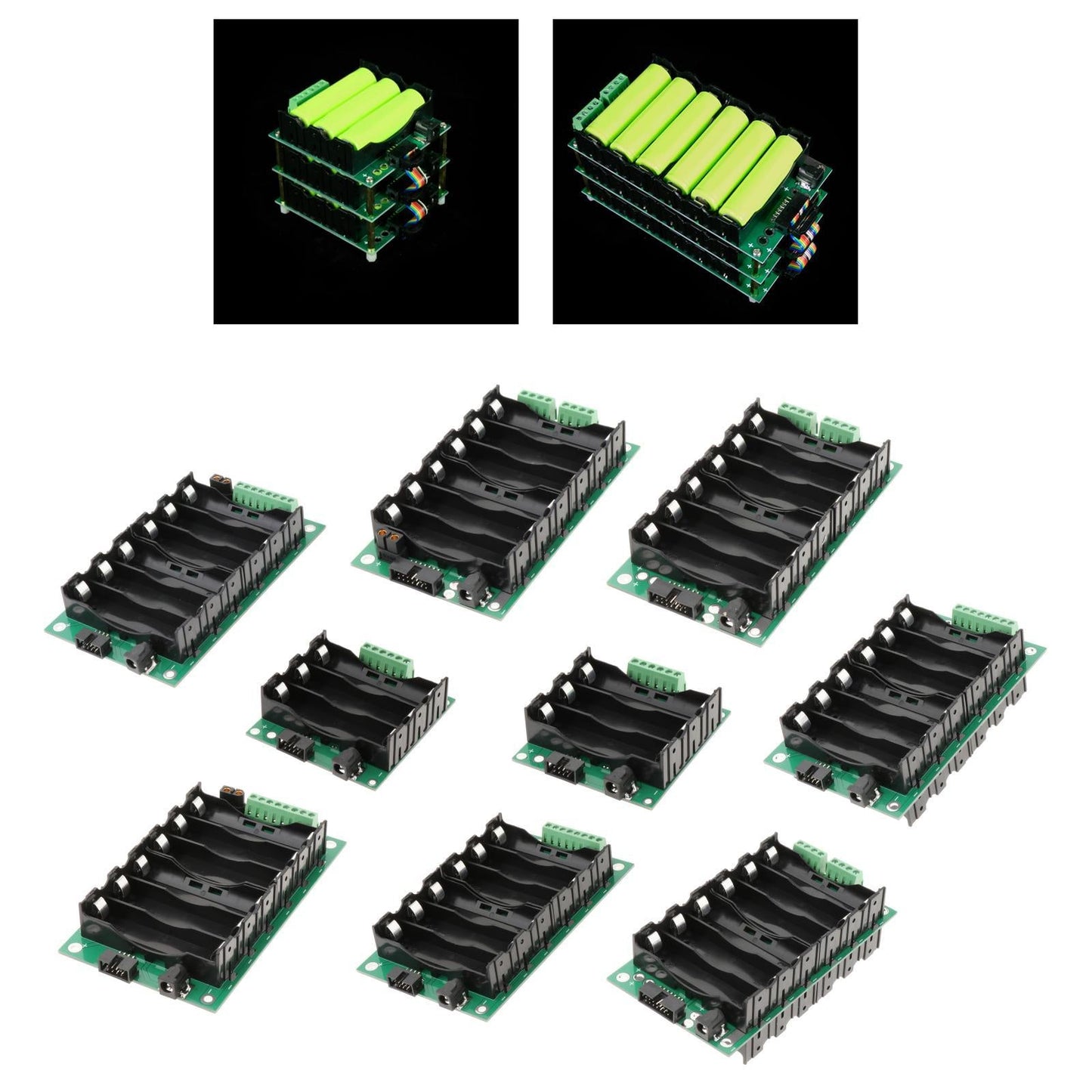 12V 3S Power Wall 18650 Battery Pack BMS Battery Holder 6s Single side