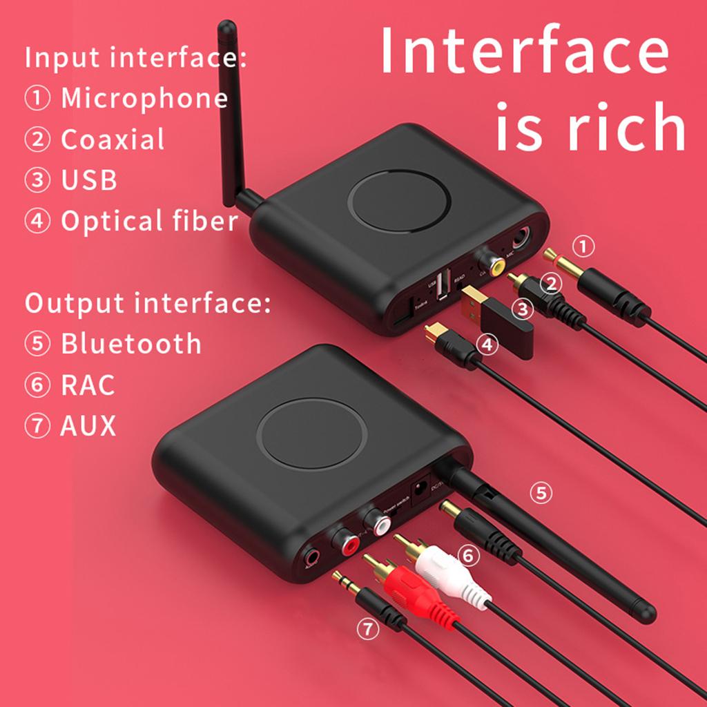 Bluetooth 5.0 Audio Adapter Plug and Play Receiver for TV Tablet Home Stereo