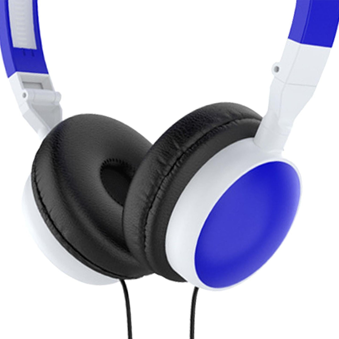 Head Mounted Headsets Stereo 3.5mm Interface for Girls Boy deep blue no mic