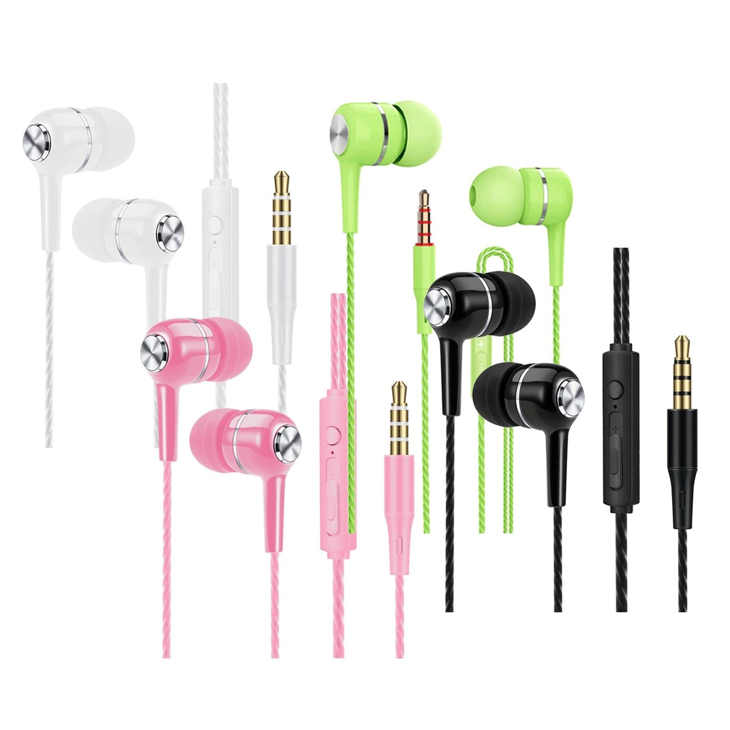 Wired Earphone in Ear Built in Mic Noise Cancellation for Music Adult black