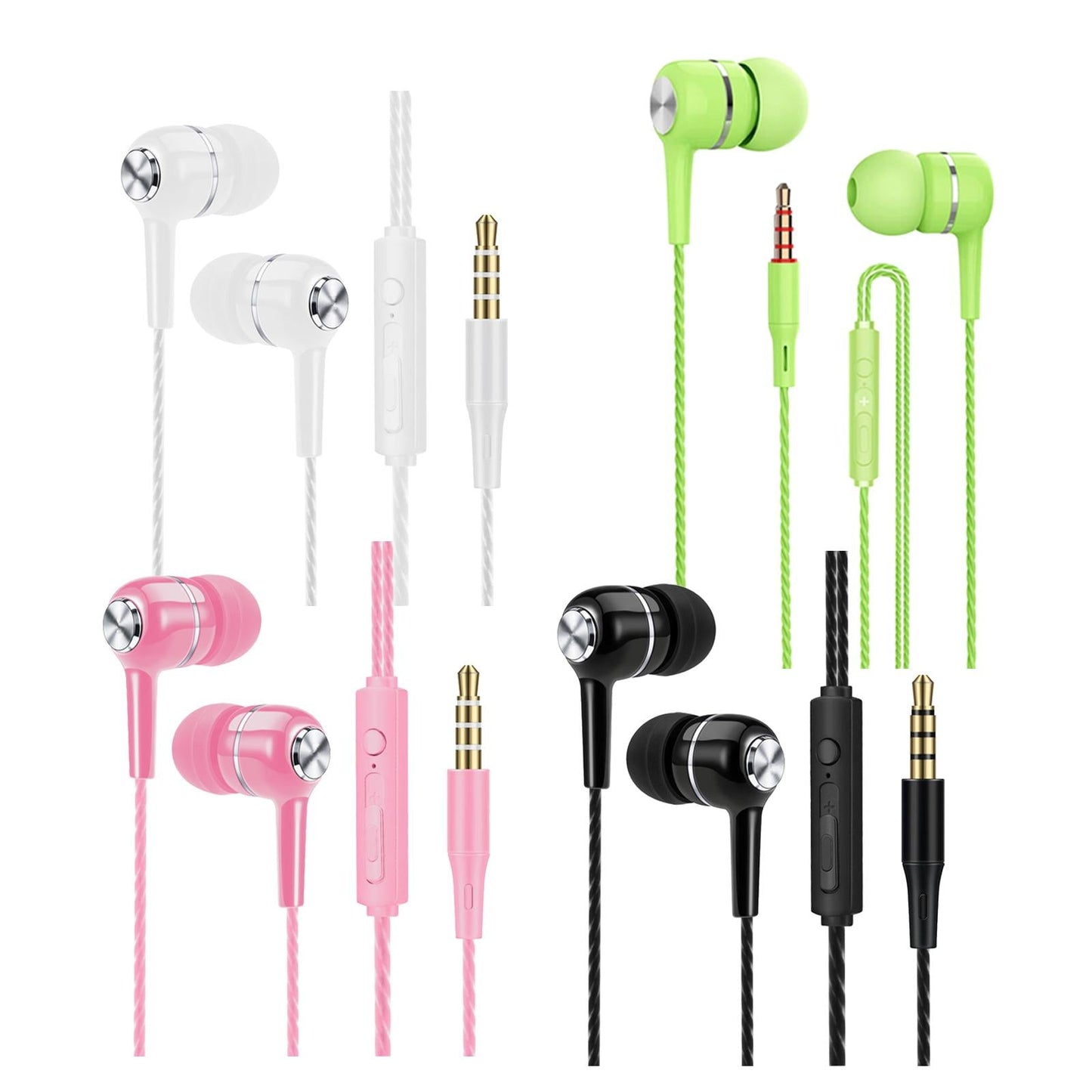 Wired Earphone in Ear Built in Mic Noise Cancellation for Music Adult black