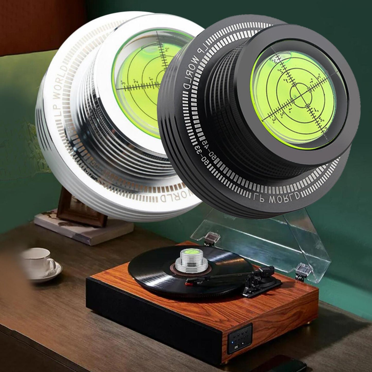 50Hz 300G LP Disc Stabilizer Turntable Level Clamp Stylish HiFi Black