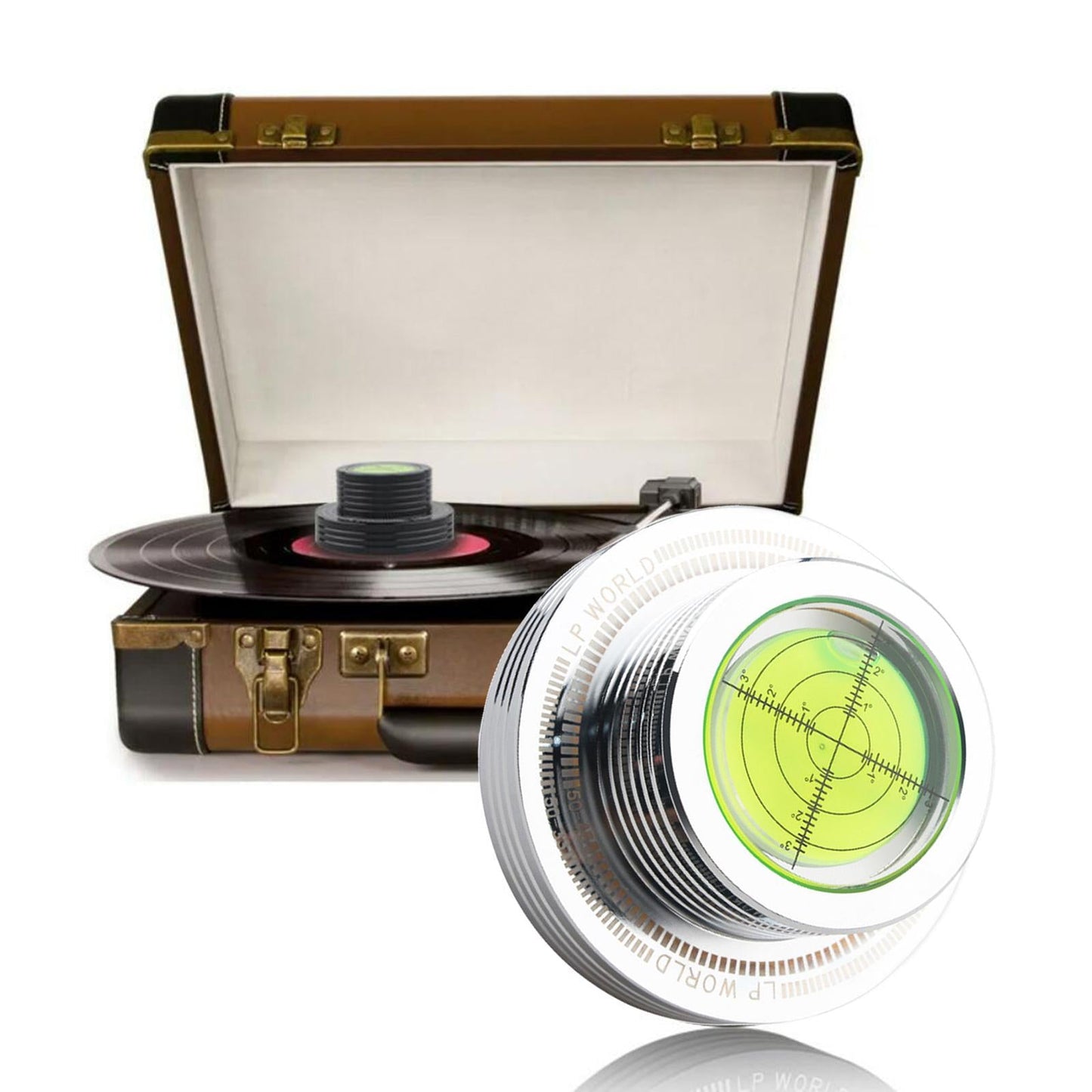 50Hz 300G LP Disc Stabilizer Turntable Level Clamp Stylish HiFi Silver