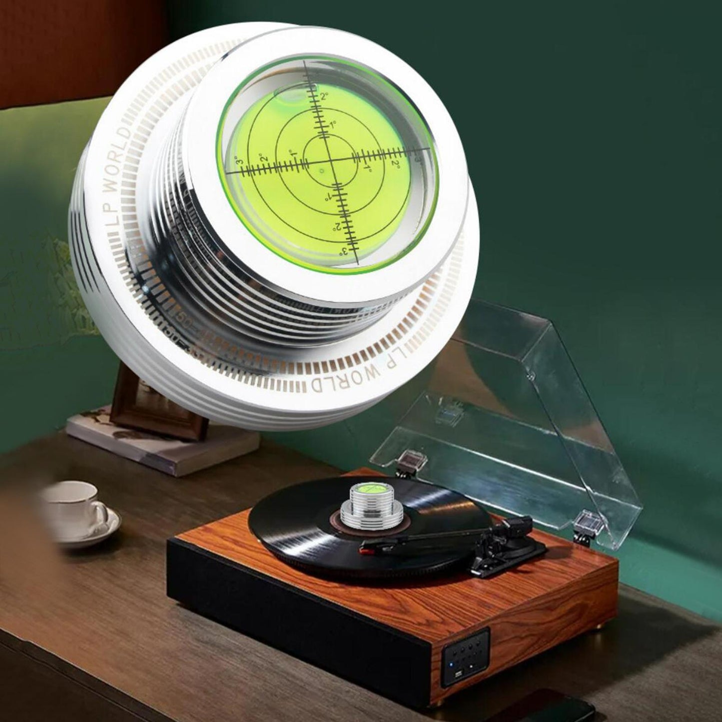 50Hz 300G LP Disc Stabilizer Turntable Level Clamp Stylish HiFi Silver