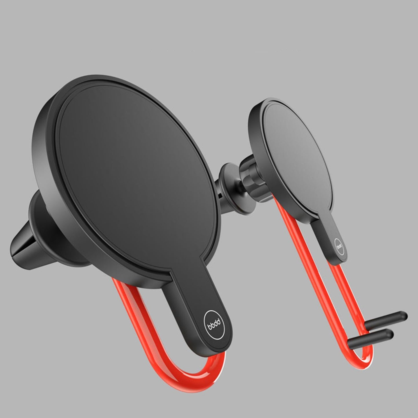 Car Wireless Magnetic Phone Holder for iPhone 12 Car Charger Black Regular