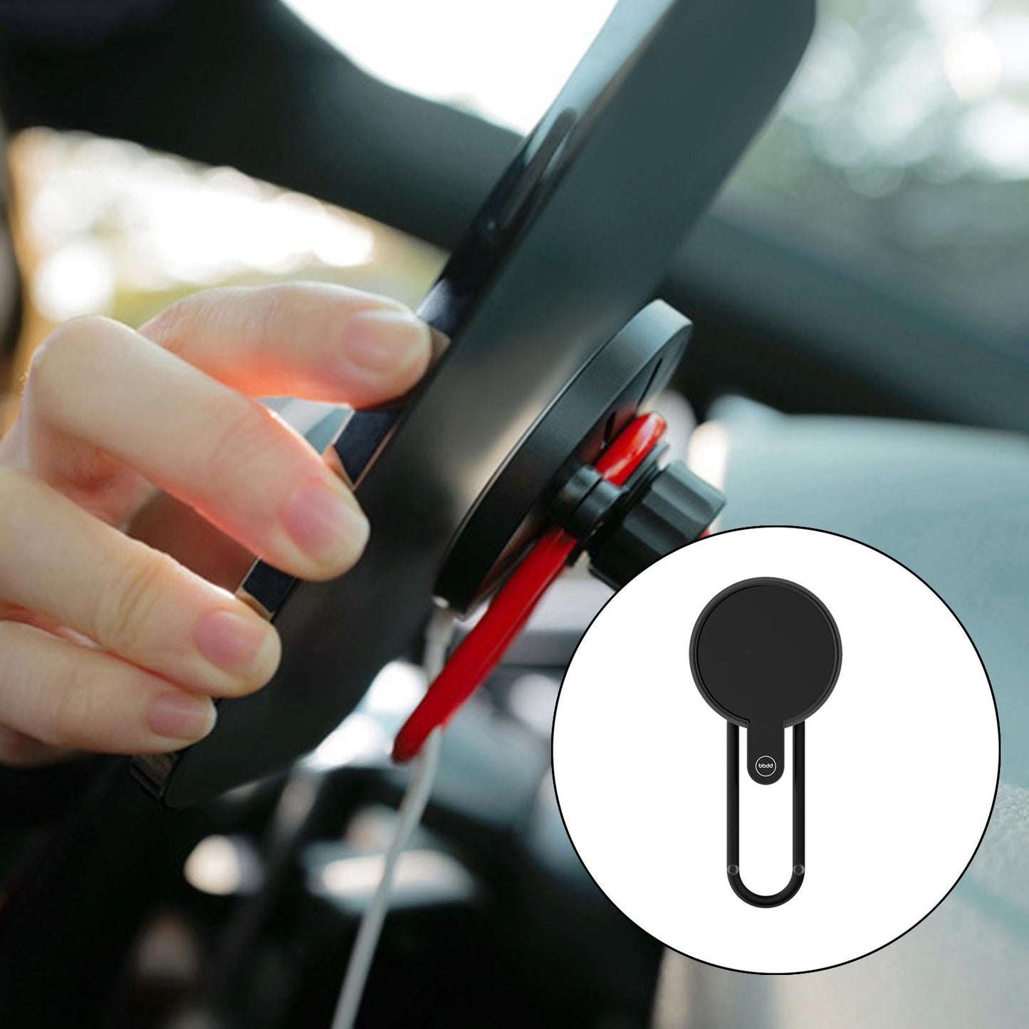 Car Wireless Magnetic Phone Holder for iPhone 12 Car Charger Black Pro