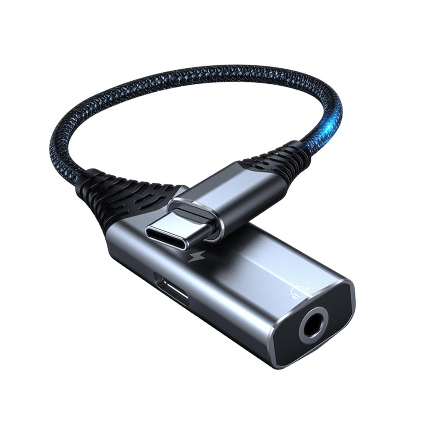 USB Type C to 3.5mm Audio Adapter and Charger AUX Cable for Smartphone