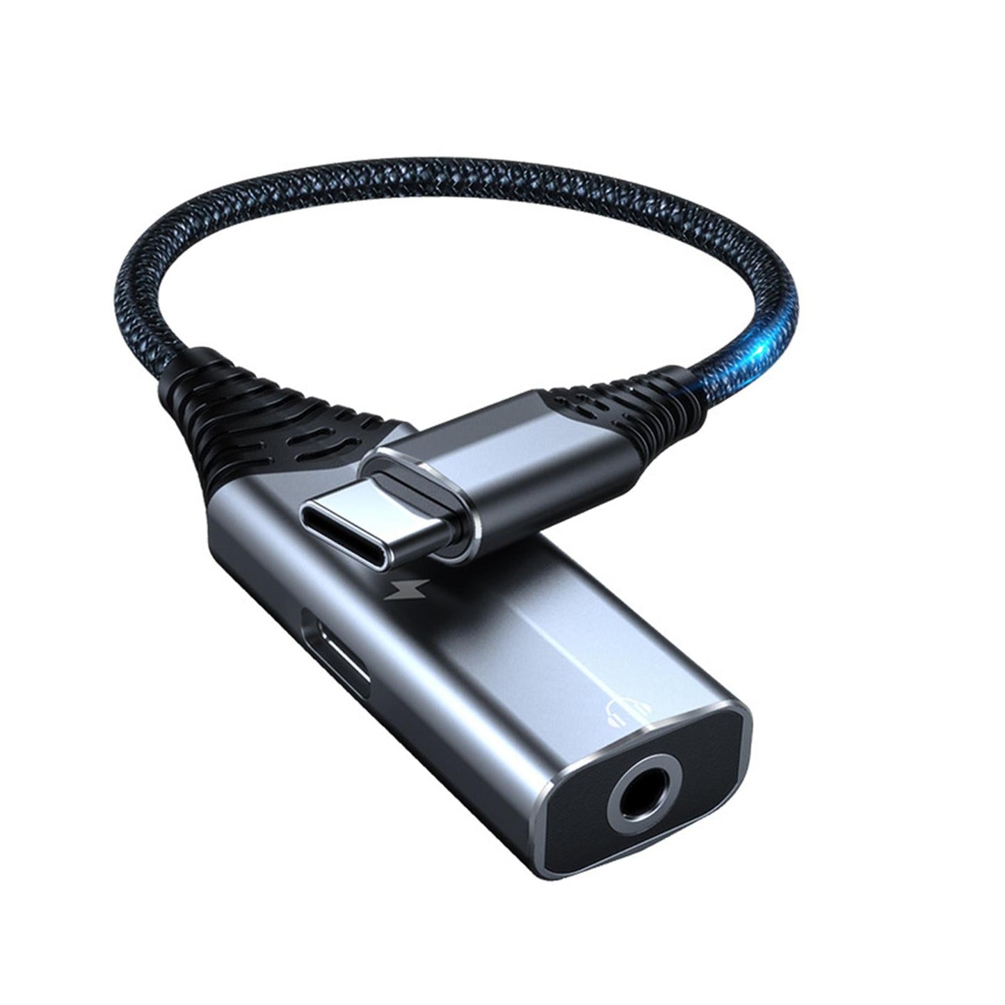 USB Type C to 3.5mm Audio Adapter and Charger AUX Cable for Smartphone