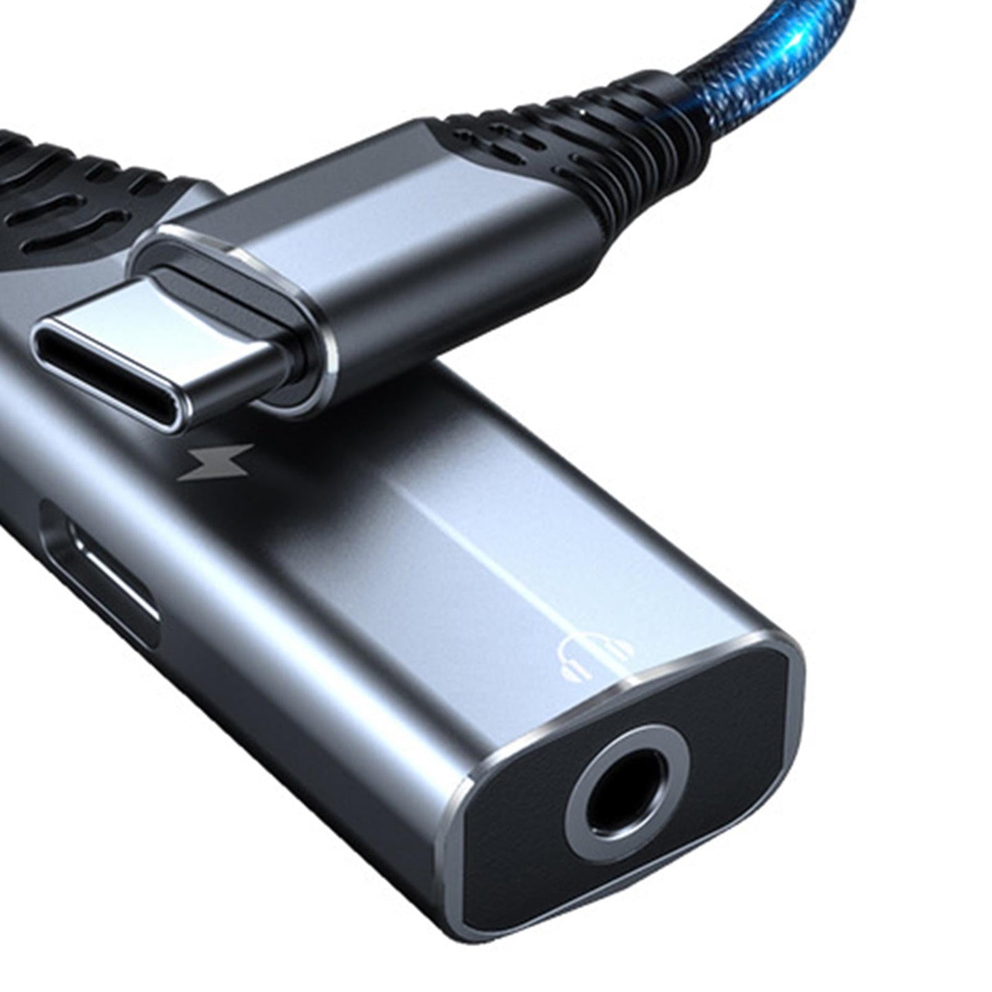 USB Type C to 3.5mm Audio Adapter and Charger AUX Cable for Smartphone