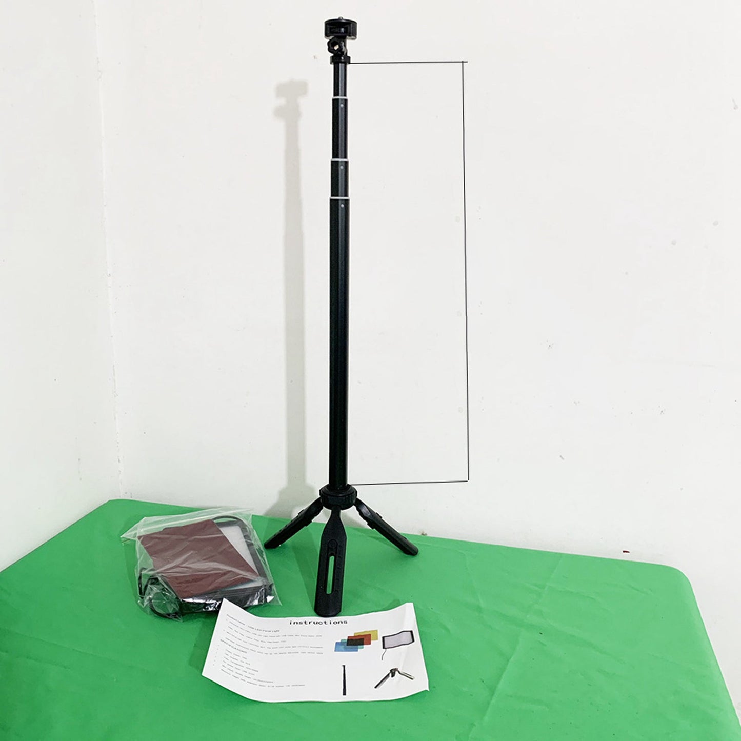 USB LED Video Light Kit Photography Lighting Adjustable Height Tripod Stand