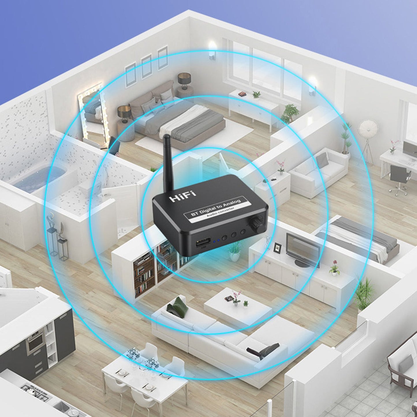 Bluetooth 5.1 Audio Transmitter Receiver Coaxial Optical Fiber 3.5mm AUX