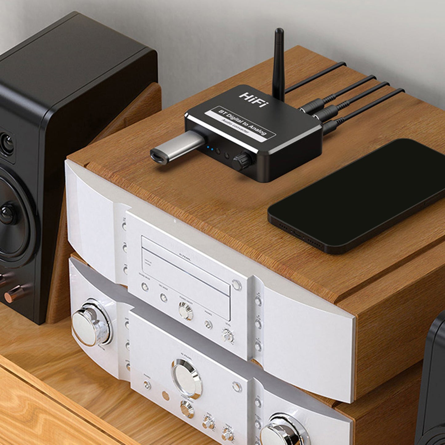 Bluetooth 5.1 Audio Transmitter Receiver Coaxial Optical Fiber 3.5mm AUX