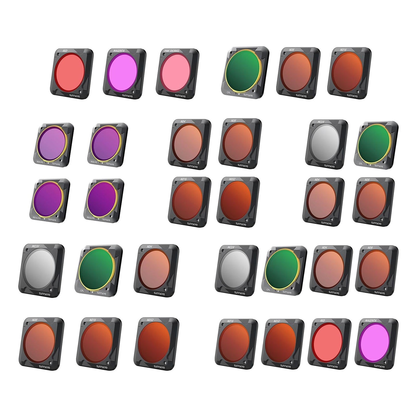 3 Pieces Diving Filter Magnetic Oil-Proof Anodizing Process for Insta 360